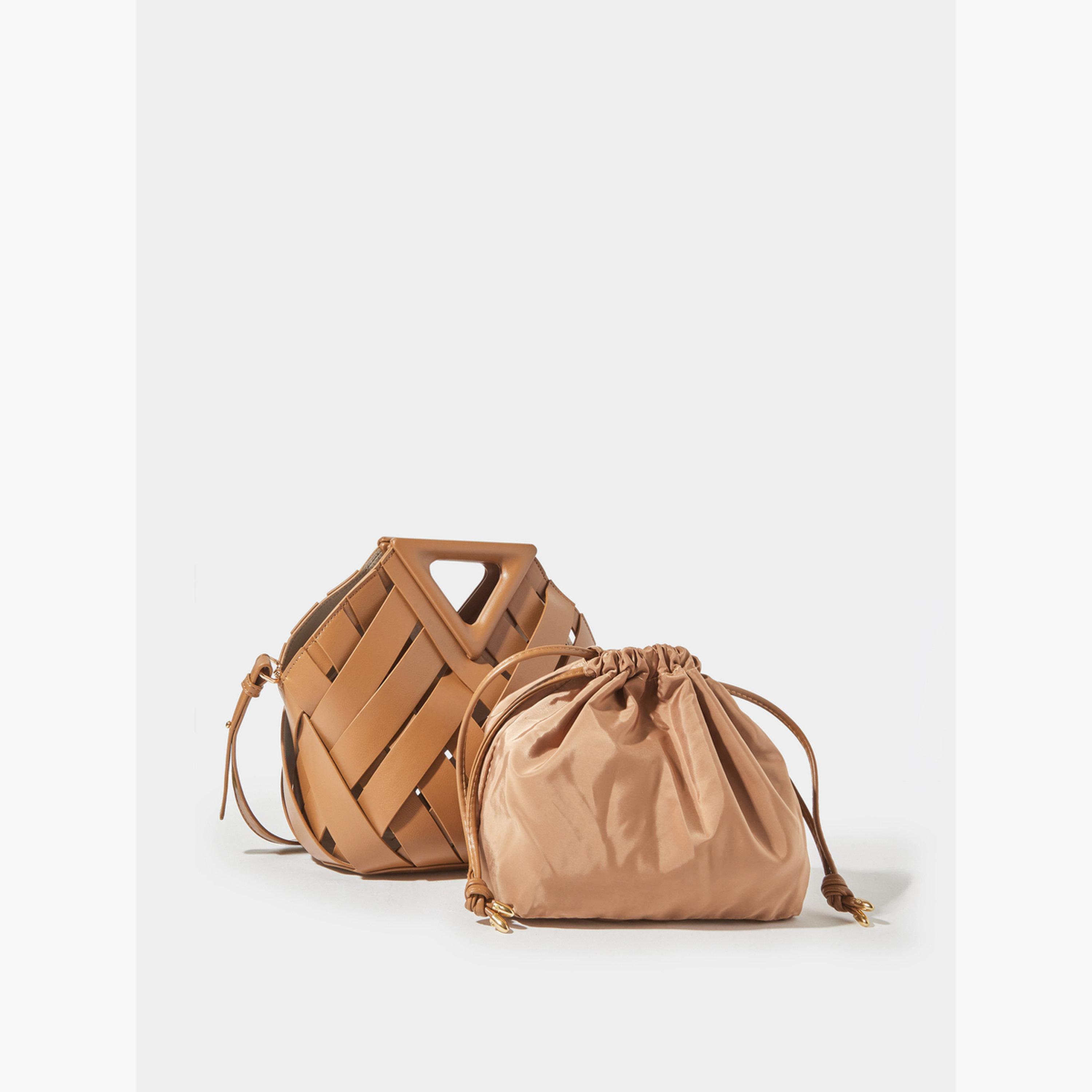 ستايلي - شنطة يد برباط من قماش منسوج بلون بني فاتح-women-bagsandwallets-handbags-image-4