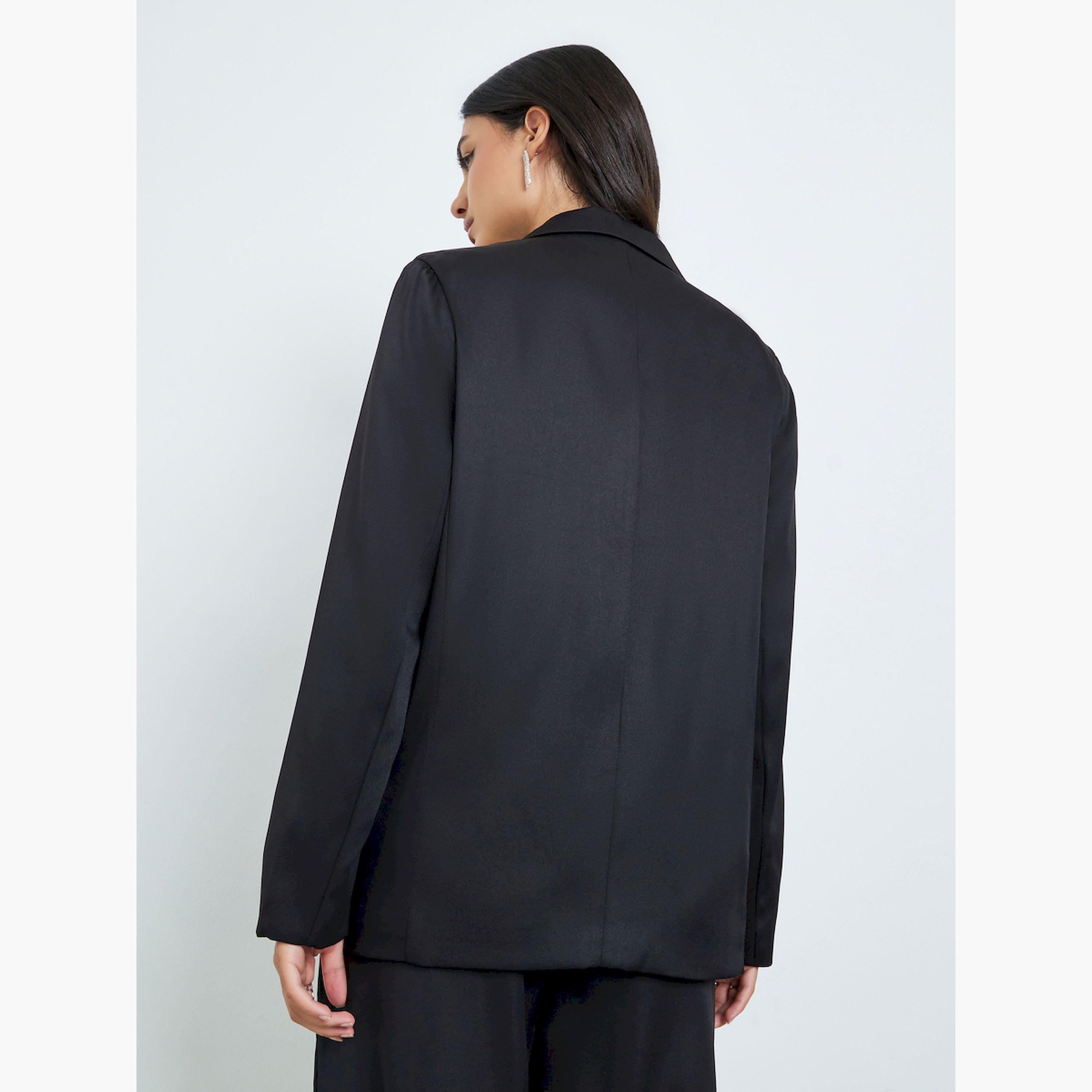 بليزر نسائي بقصة عادية وأزرار مزدوجة-women-clothing-coatsandjackets-blazers-image-4