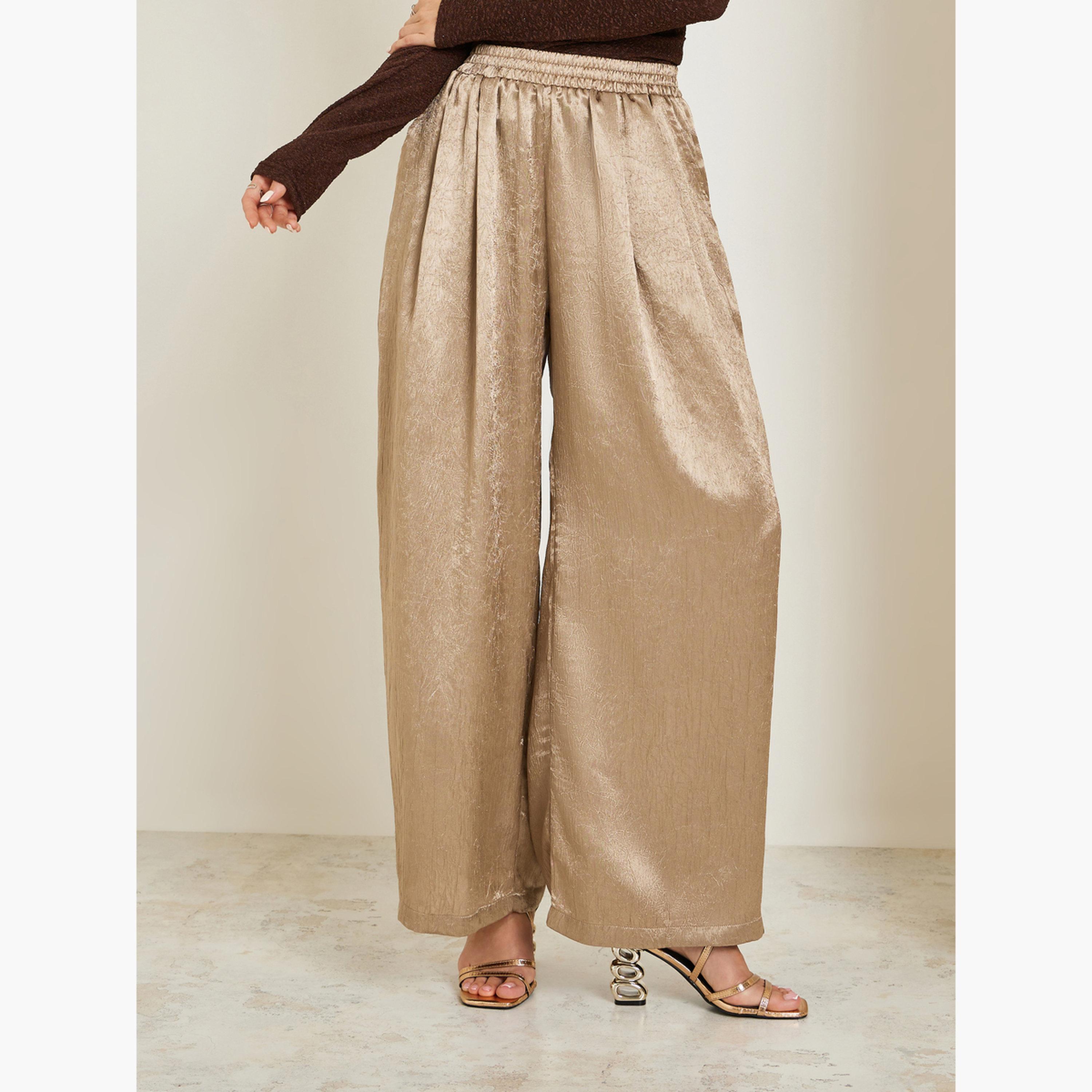 بنطال بأرجل واسعة وتفاصيل لامعة-women-clothing-bottoms-trousers-image-1