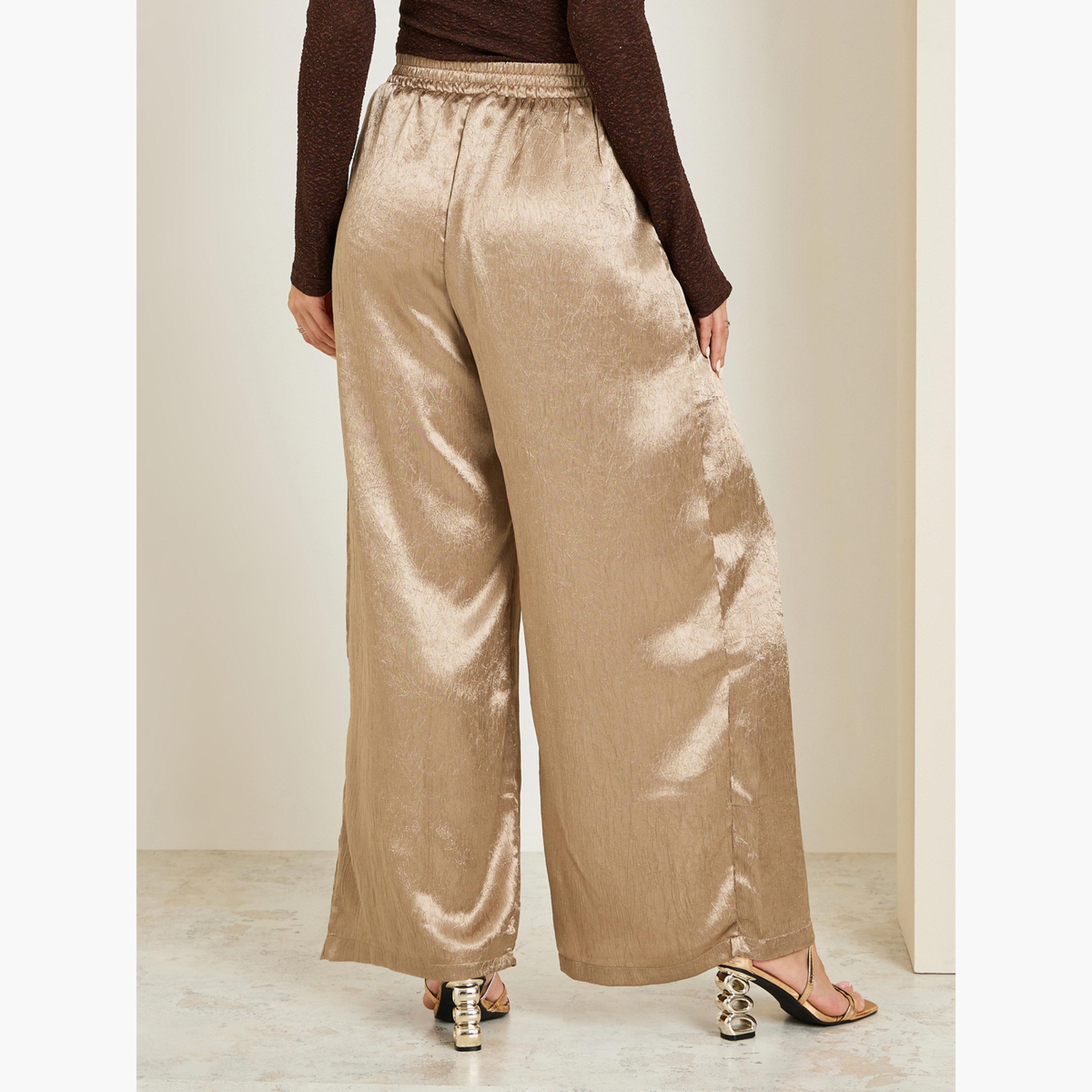 بنطال بأرجل واسعة وتفاصيل لامعة-women-clothing-bottoms-trousers-image-5