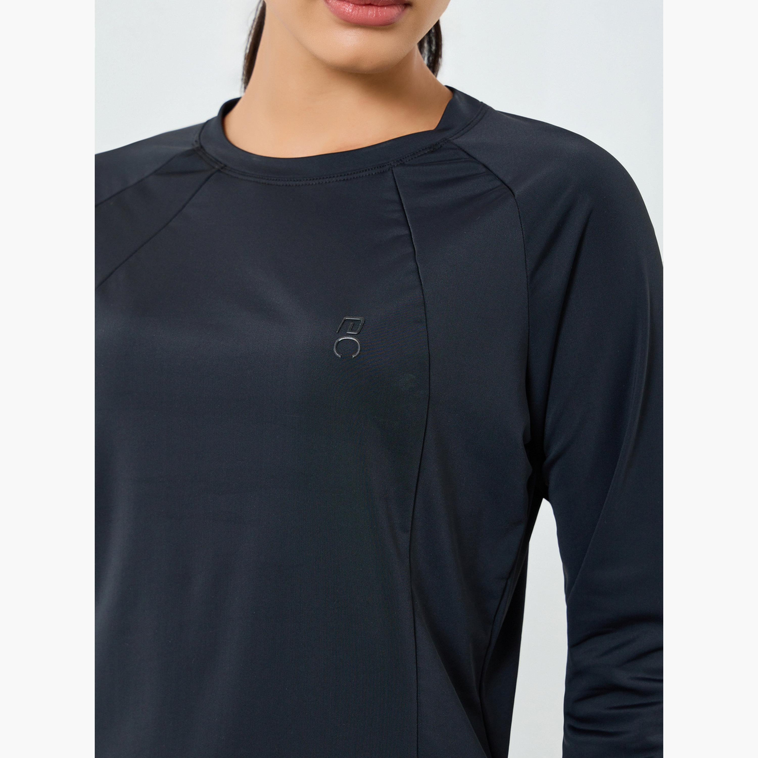 Styli Women Pocket Rubber Logo Thumbhole Top-sports-women-clothing-tshirtsandvests-image-4