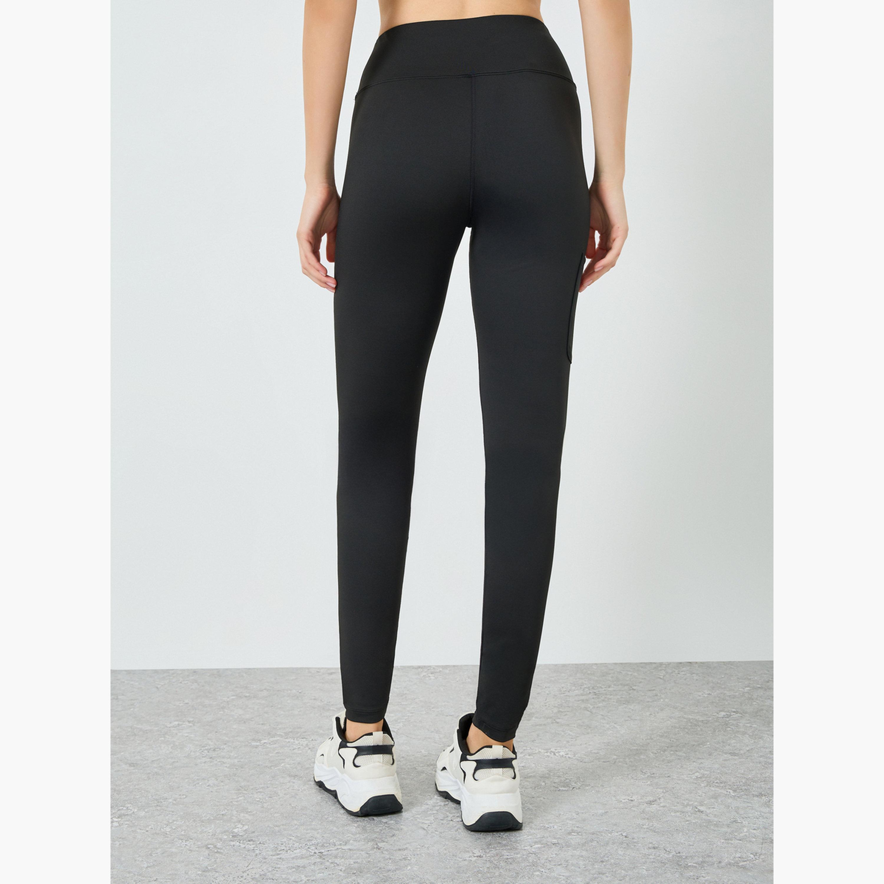 Styli Women Knee Rubber Logo Side Pocket Leggings-sports-women-clothing-joggersandtrackpants-image-3