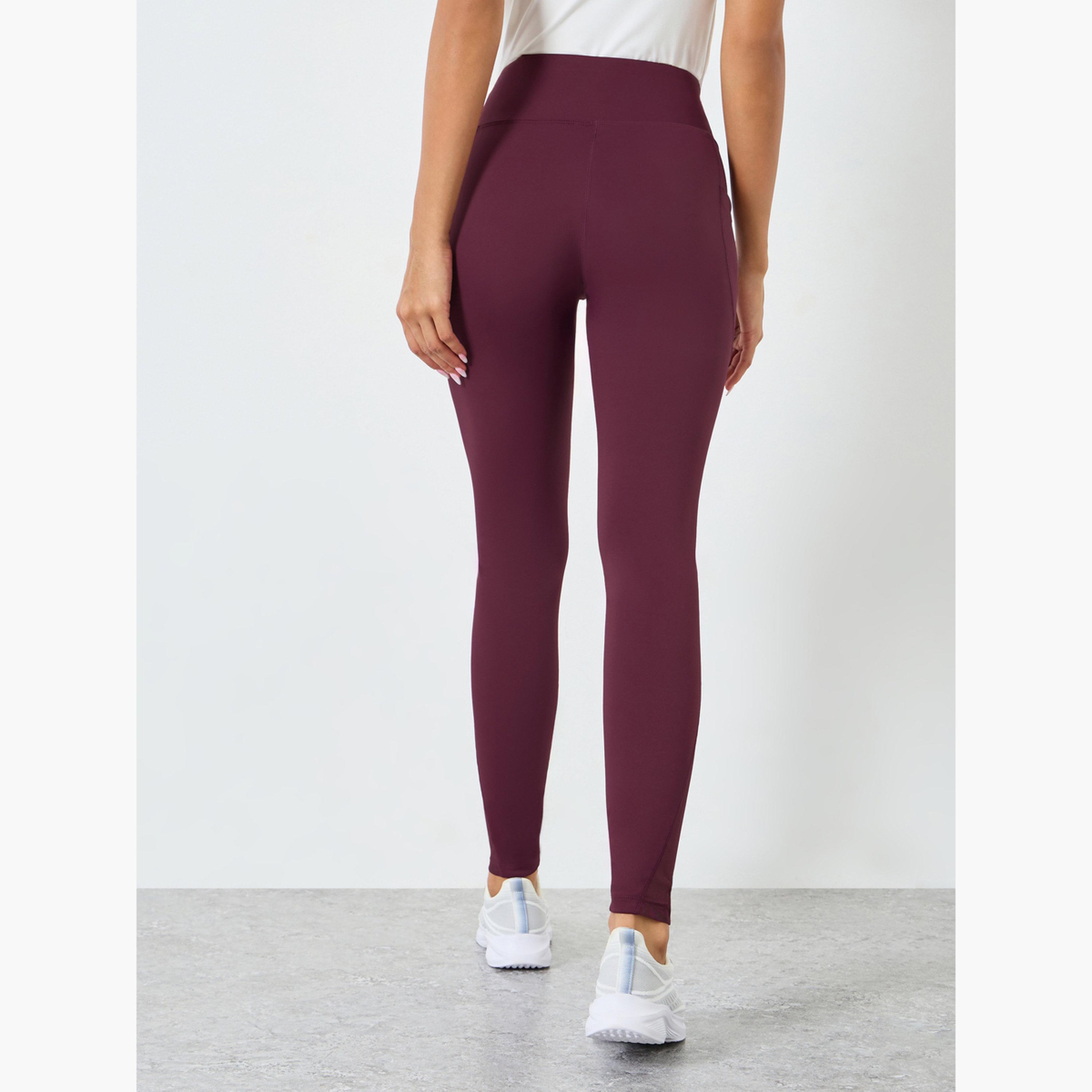 ليقنز بطول 7/8 وتفاصيل شبكية مع شعار مطاطي-women-clothing-bottoms-leggings-image-4