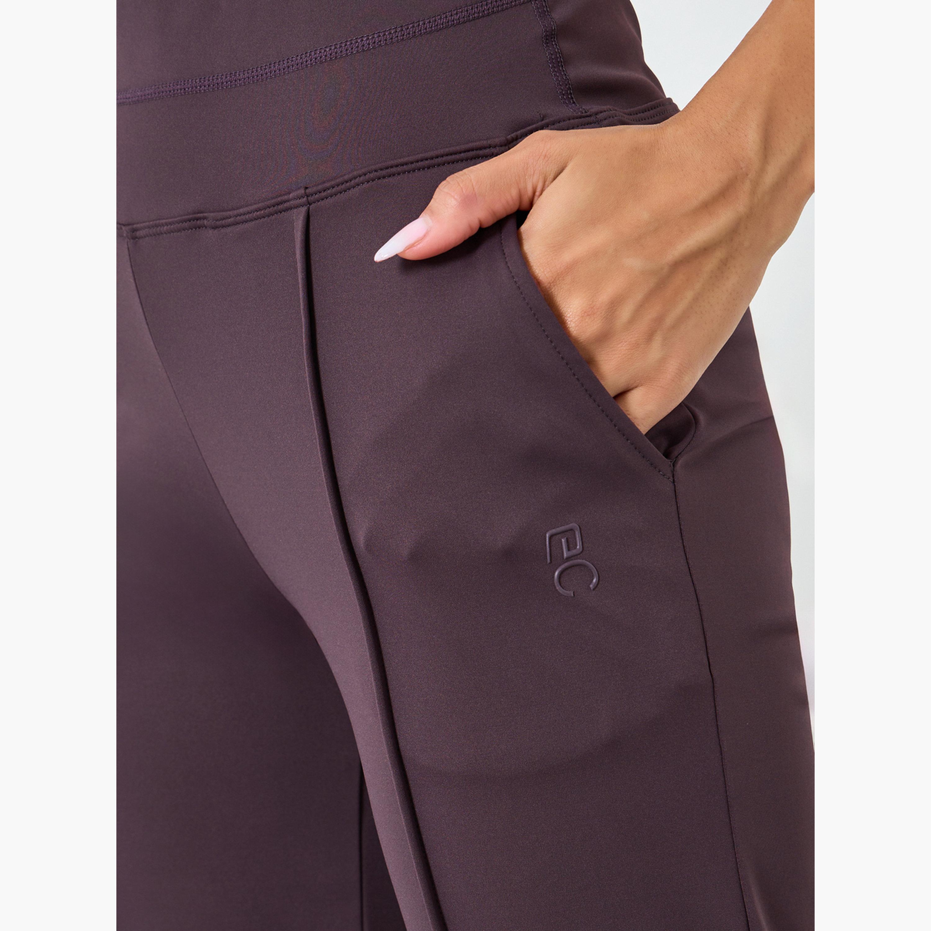 بنطال بأرجل مستقيمة وشعار مطاطي-women-clothing-bottoms-trousers-image-3