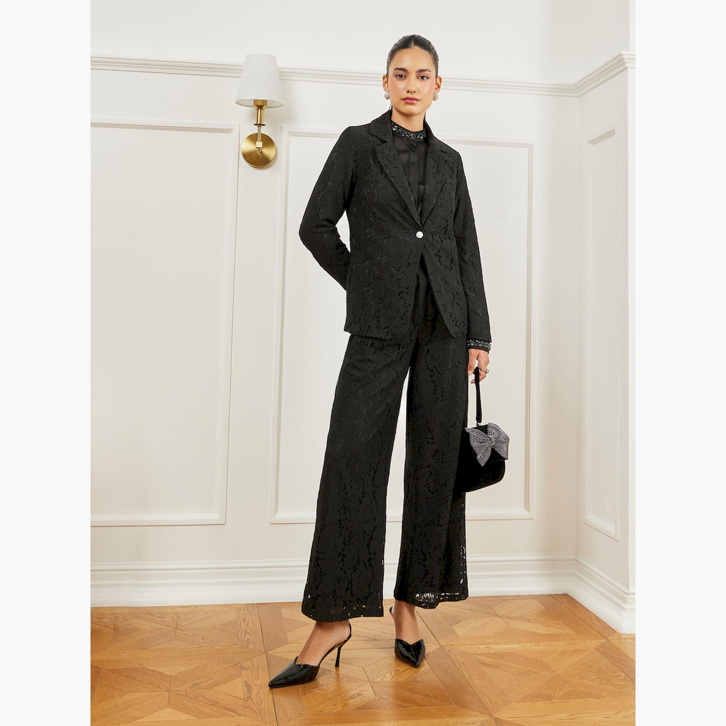 بليزر دانتيل بقصة وطول عادي-women-clothing-coatsandjackets-blazers-image-2