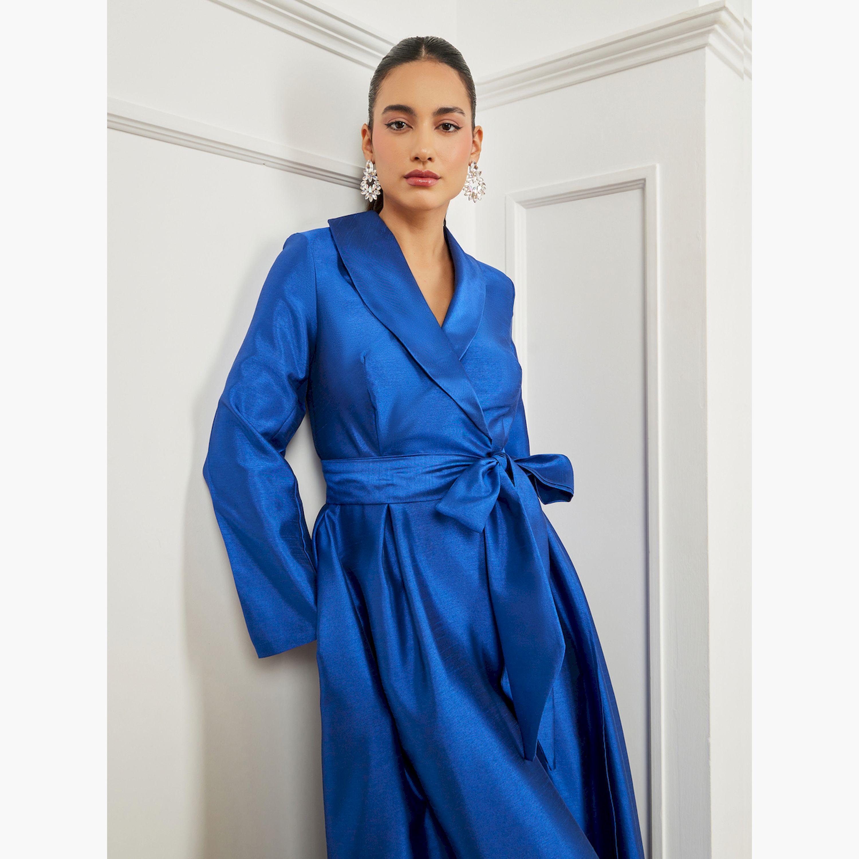 فستان طويل بليزر برباط خصر-women-clothing-dresses-image-2