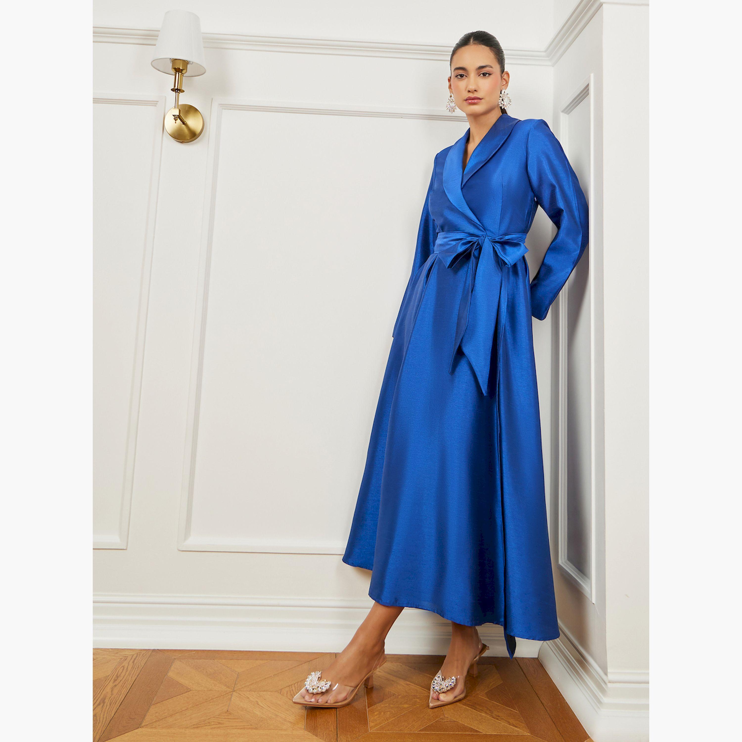 فستان طويل بليزر برباط خصر-women-clothing-dresses-image-3