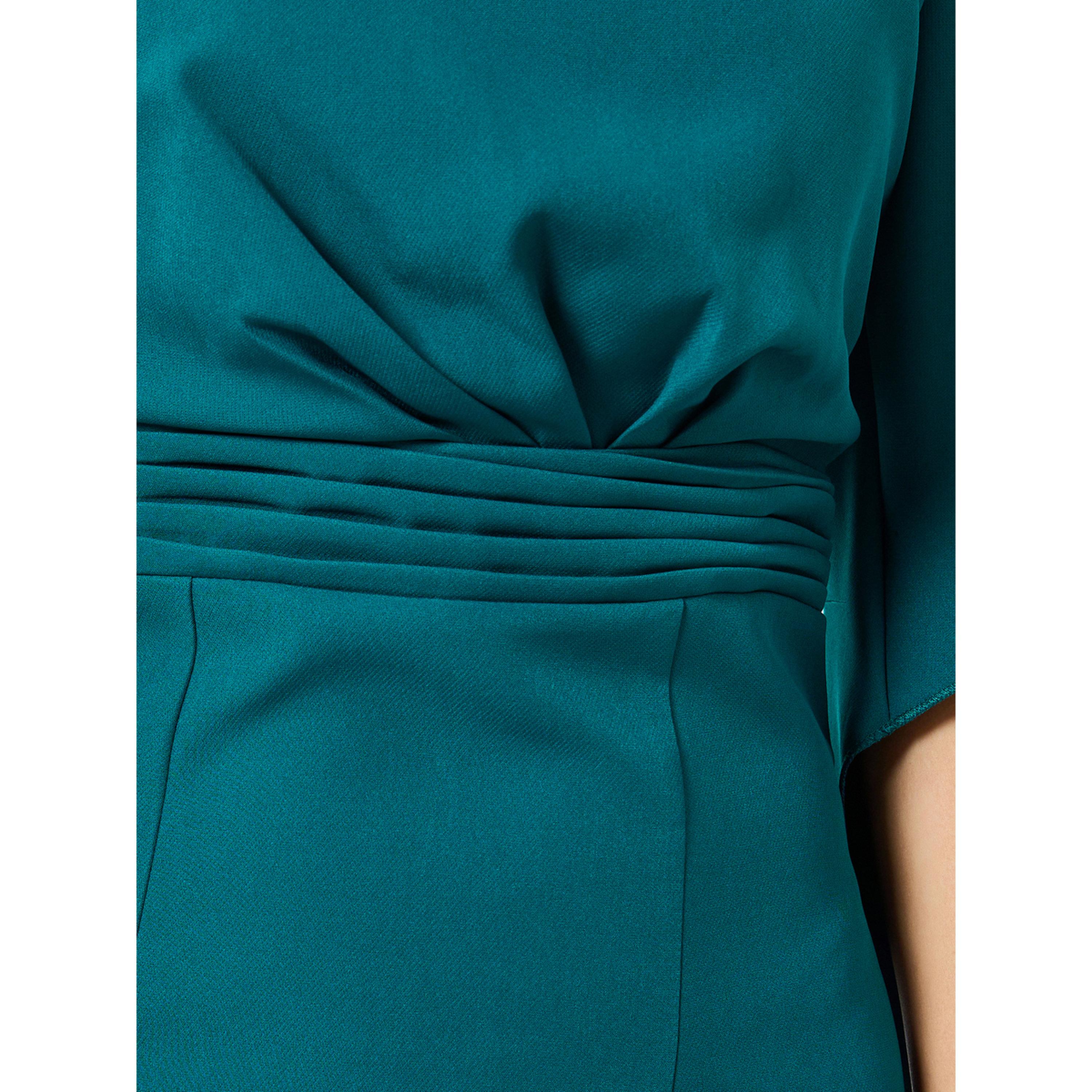Styli Women Blue Solid Flared Sleeves A-Line Maxi Dress-women-clothing-dresses-image-4