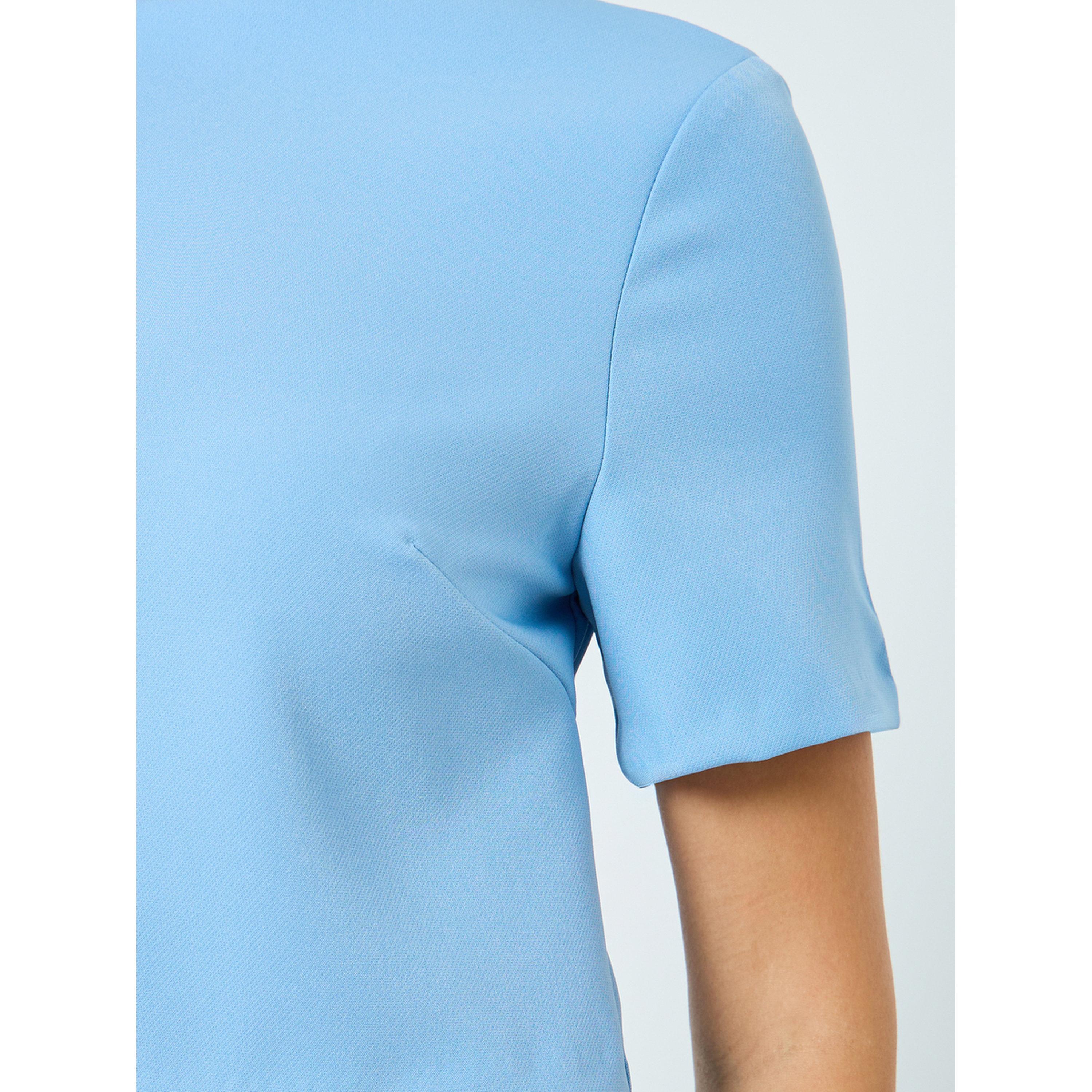 Styli Women Blue Short Sleeves A-Line Maxi Dress-women-clothing-dresses-image-5