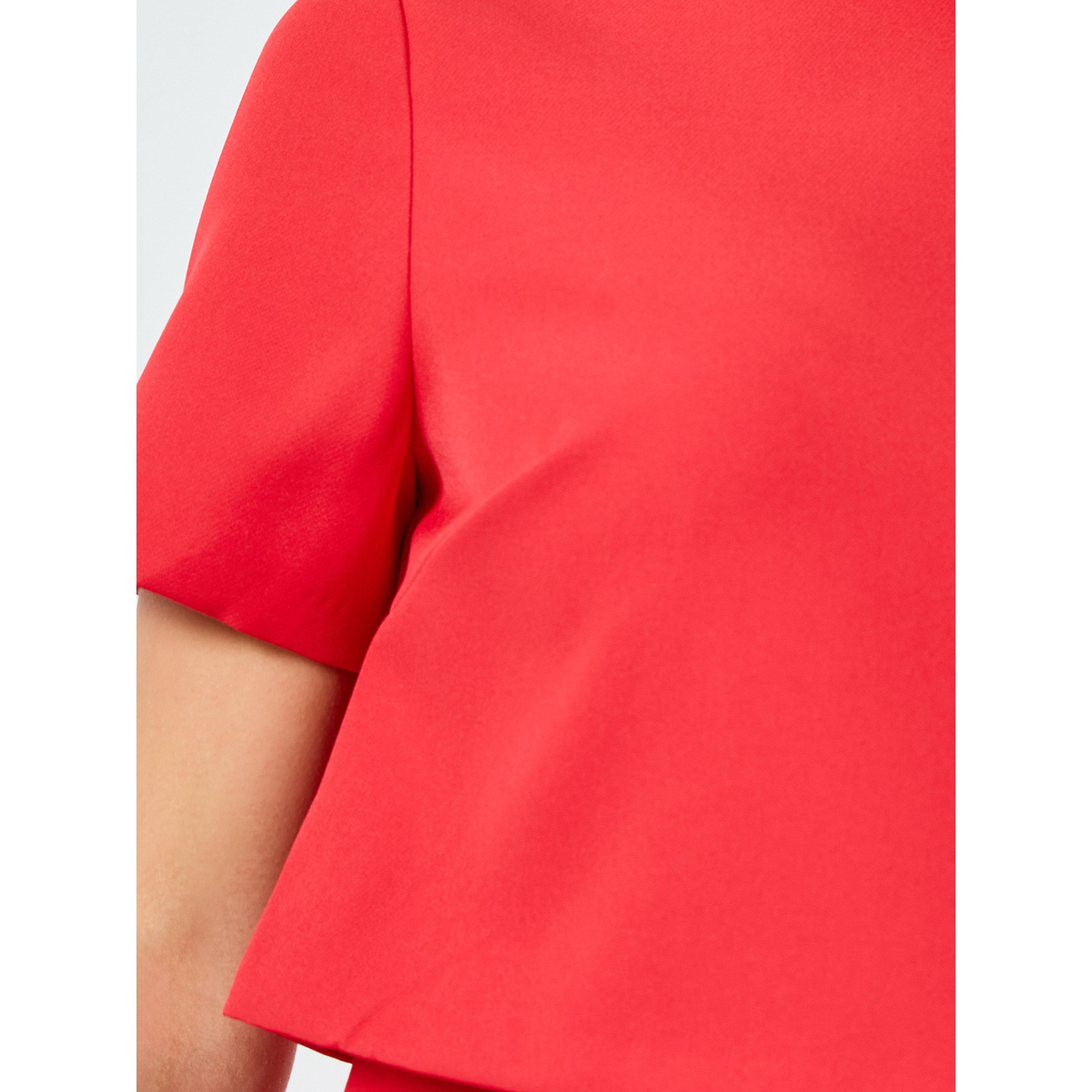 فستان طويل بحافة واسعة وأكمام قصيرة-women-clothing-dresses-image-5
