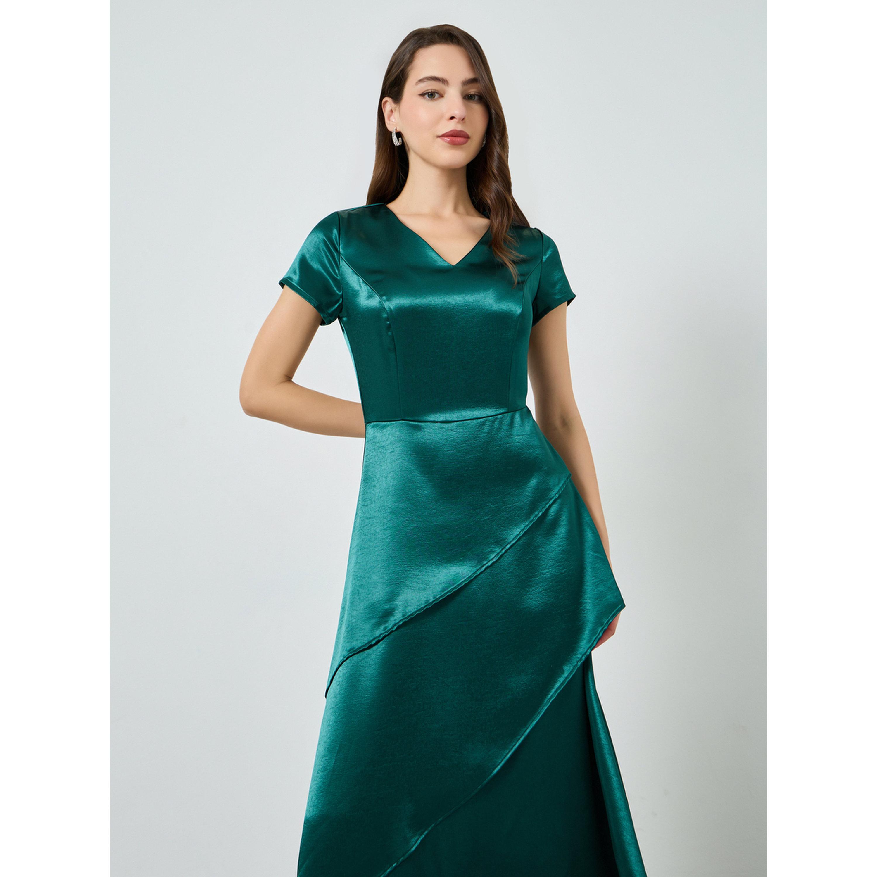 فستان طويل ساتان بتصميم طبقات-women-clothing-dresses-image-2