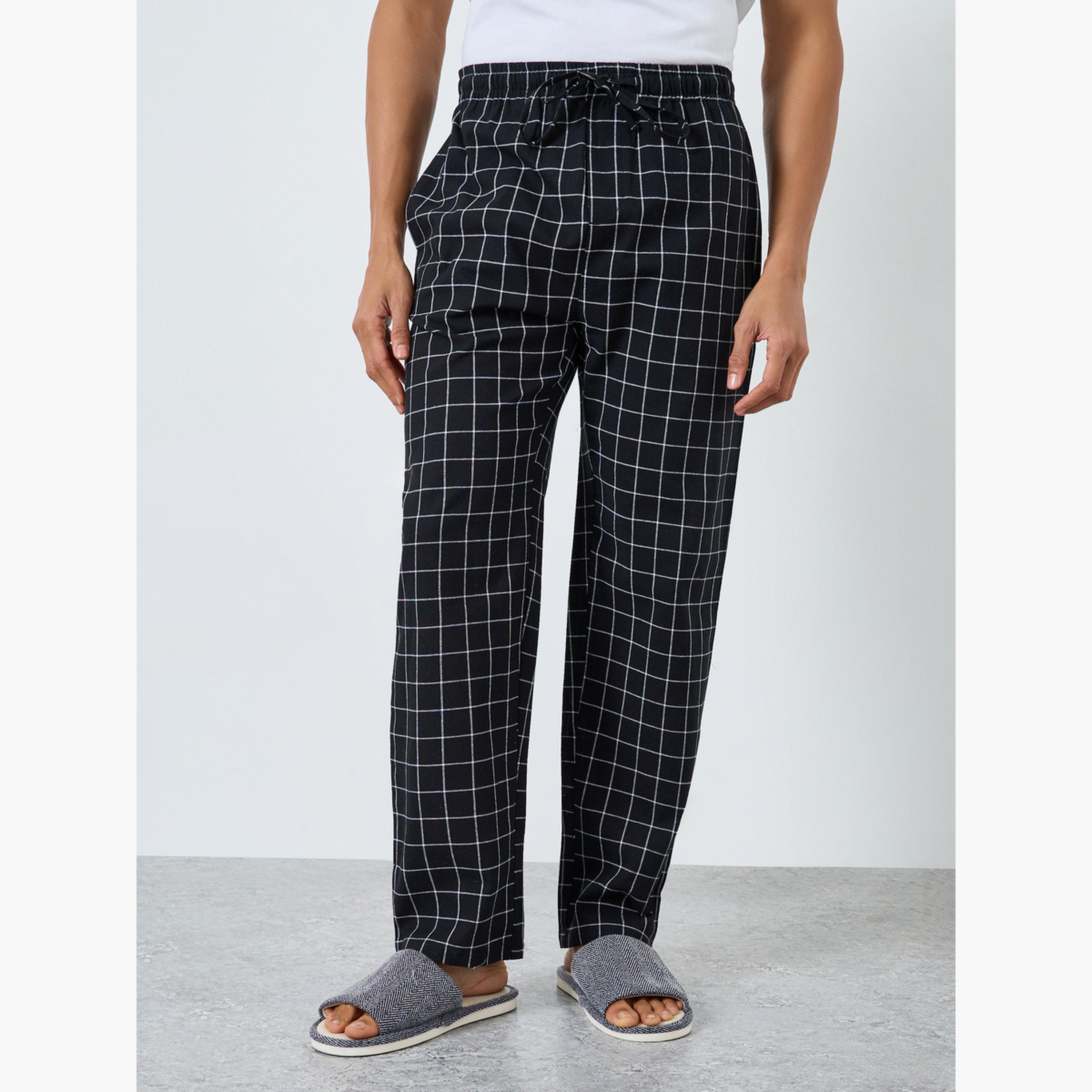 Styli Men Checked Relaxed Fit Pyjama Bottom-men-clothing-nightwear-pyjamaandshorts-image-1