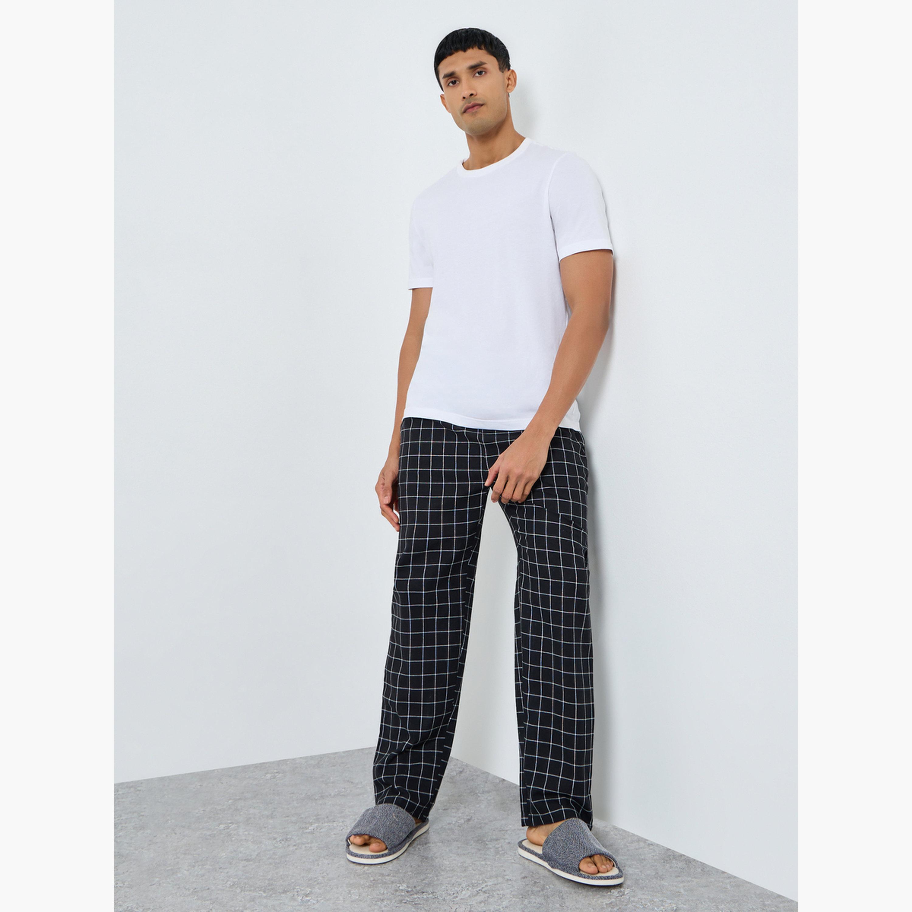 Styli Men Checked Relaxed Fit Pyjama Bottom-men-clothing-nightwear-pyjamaandshorts-image-2