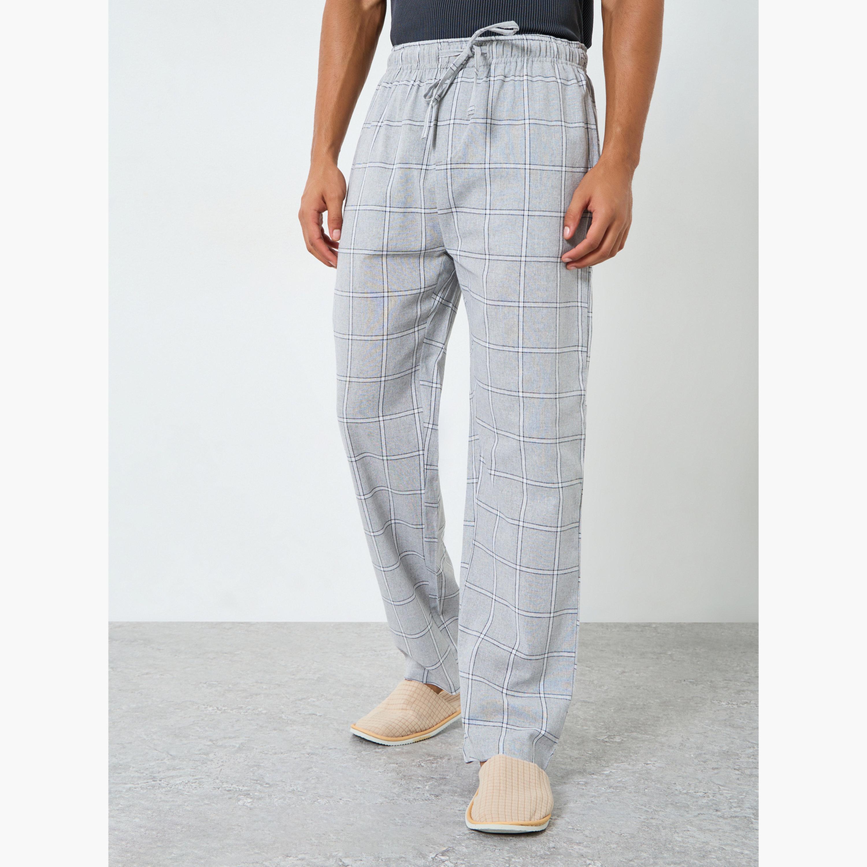 Styli Men Checked Relaxed Fit Pyjama Bottom-men-clothing-nightwear-pyjamaandshorts-image-1