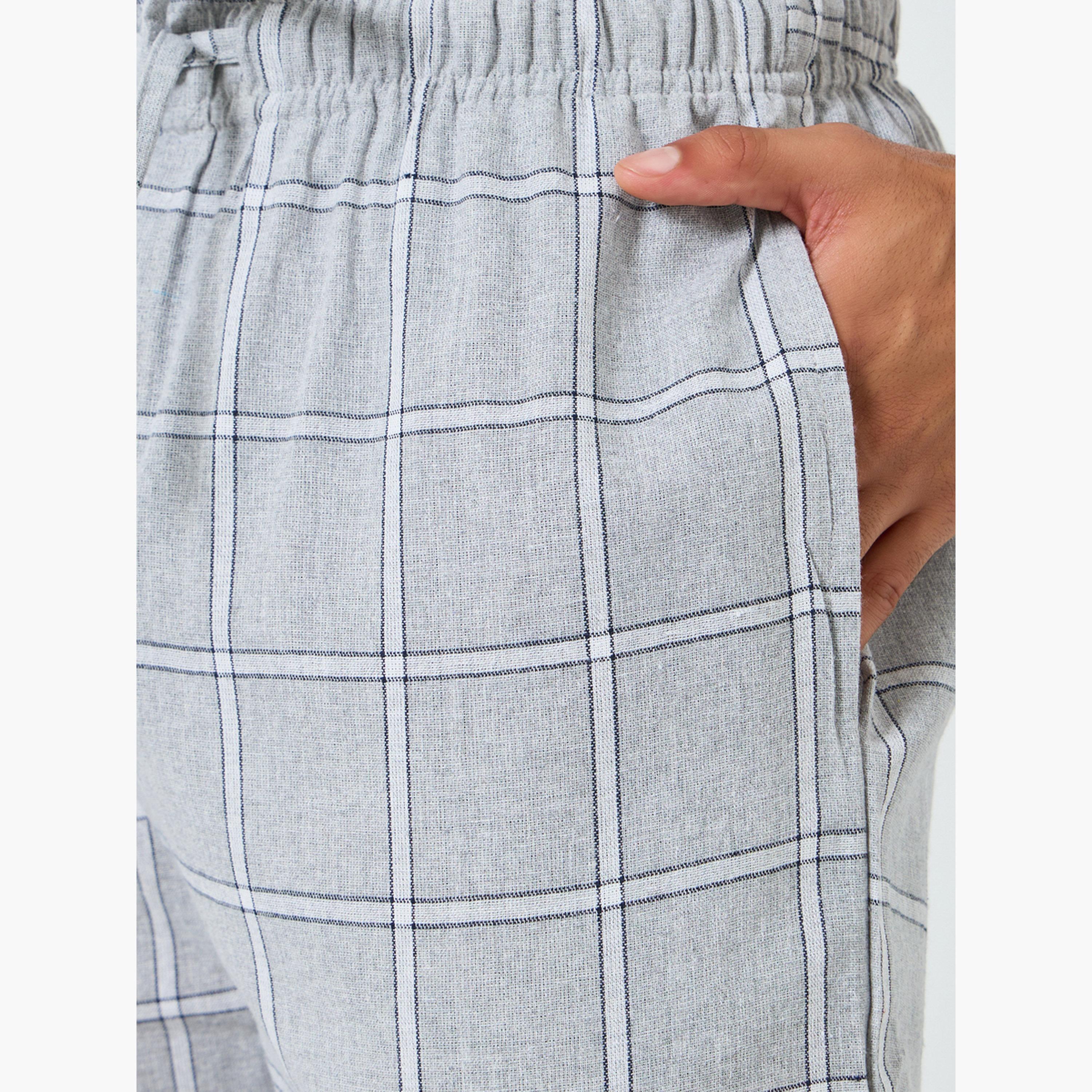 Styli Men Checked Relaxed Fit Pyjama Bottom-men-clothing-nightwear-pyjamaandshorts-image-3
