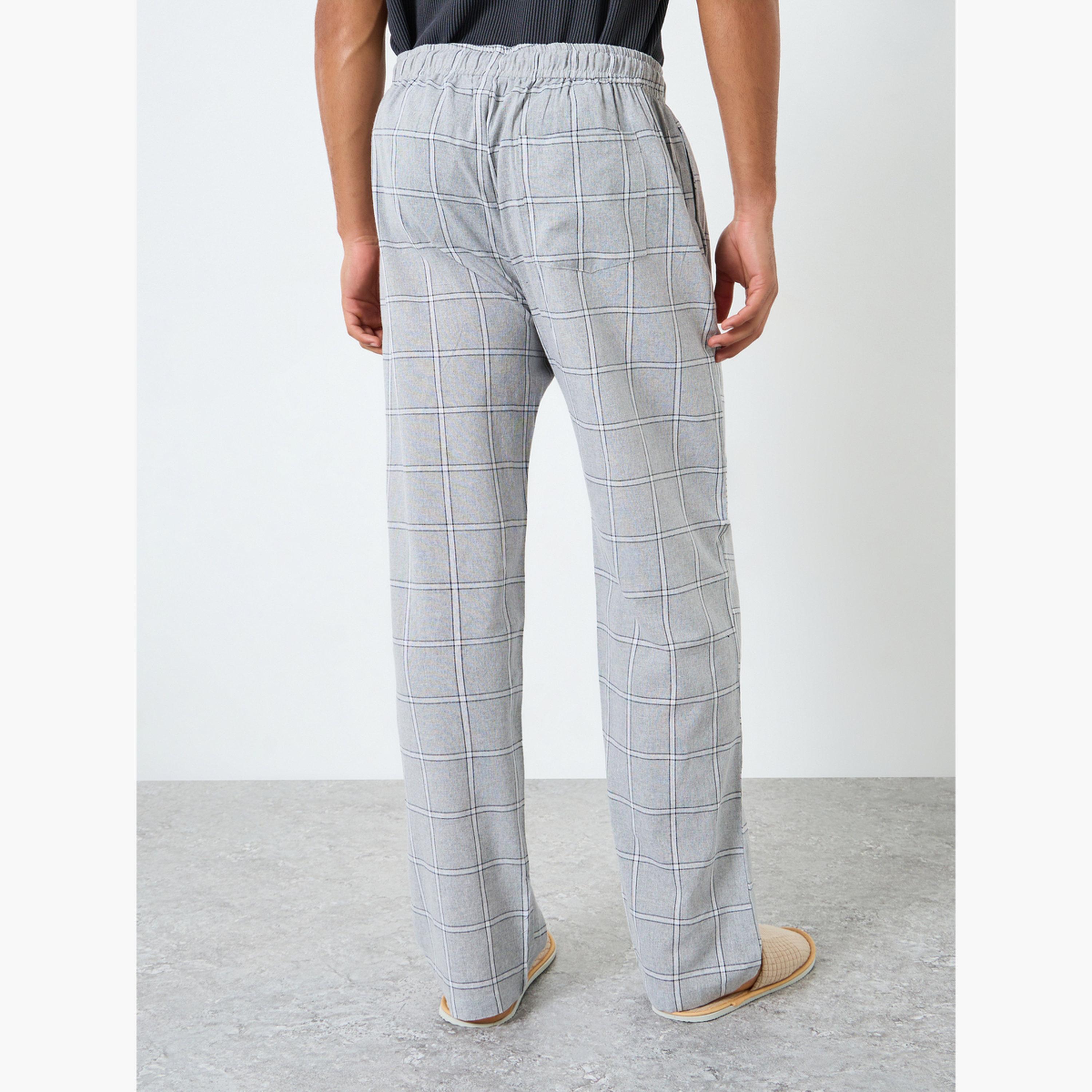 Styli Men Checked Relaxed Fit Pyjama Bottom-men-clothing-nightwear-pyjamaandshorts-image-4