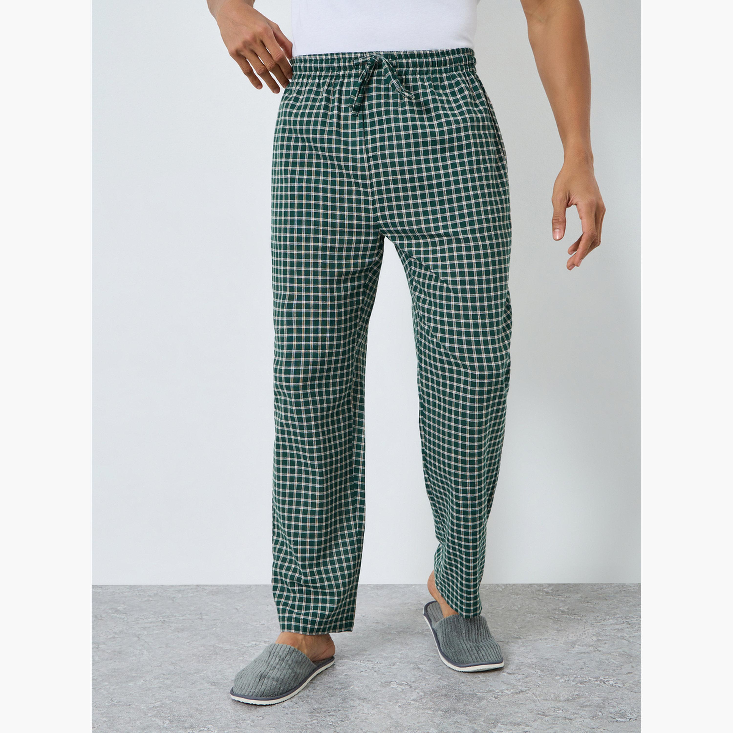 Styli Men Checked Relaxed Fit Pyjama Bottom-men-clothing-nightwear-pyjamaandshorts-image-1