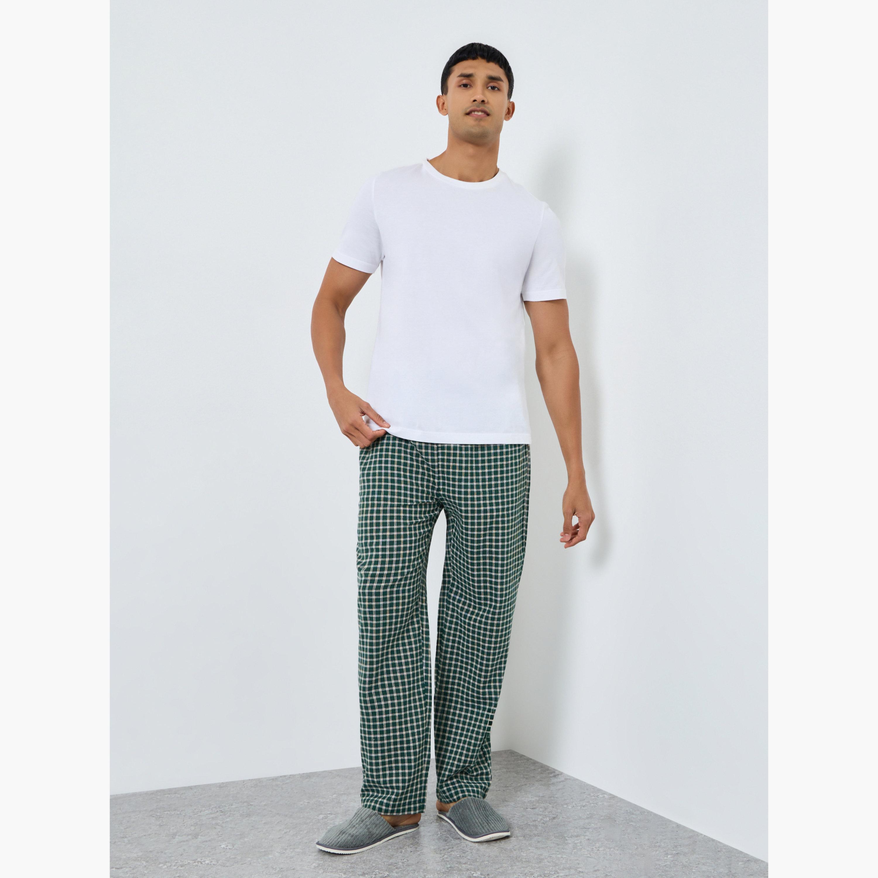 Styli Men Checked Relaxed Fit Pyjama Bottom-men-clothing-nightwear-pyjamaandshorts-image-2