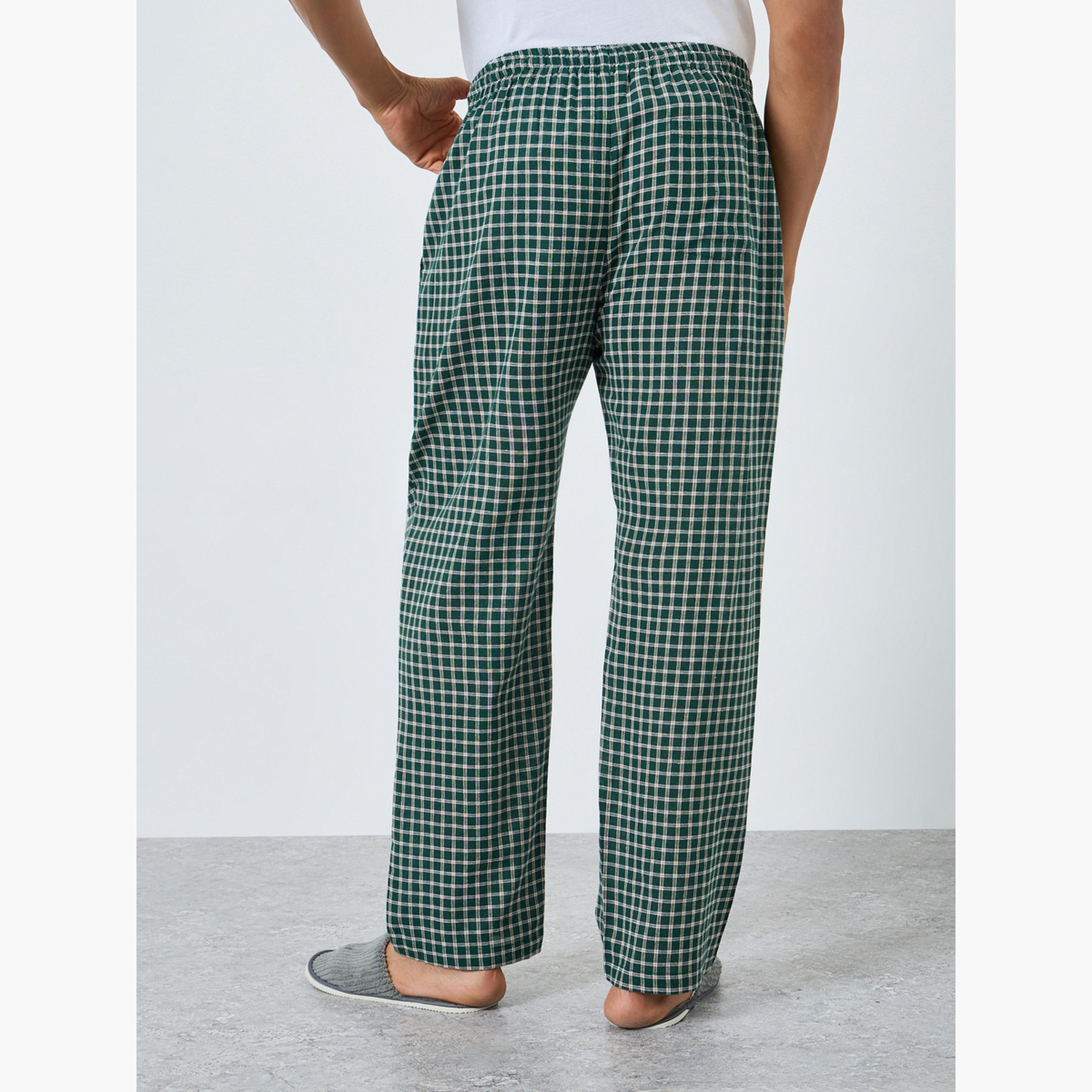 Styli Men Checked Relaxed Fit Pyjama Bottom-men-clothing-nightwear-pyjamaandshorts-image-4