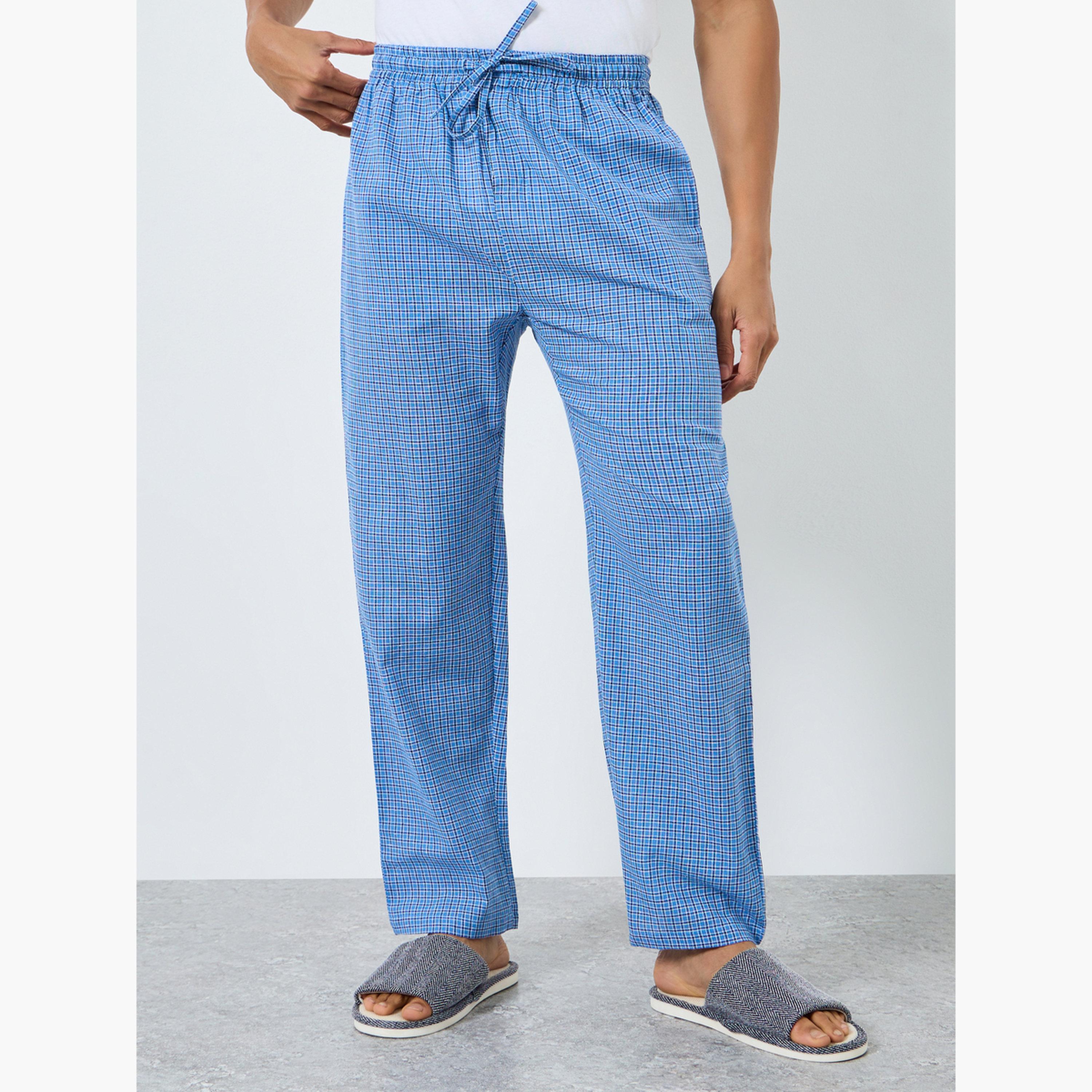 بنطال بيجاما كاروهات بقصة مريحة-men-clothing-nightwear-pyjamaandshorts-image-1