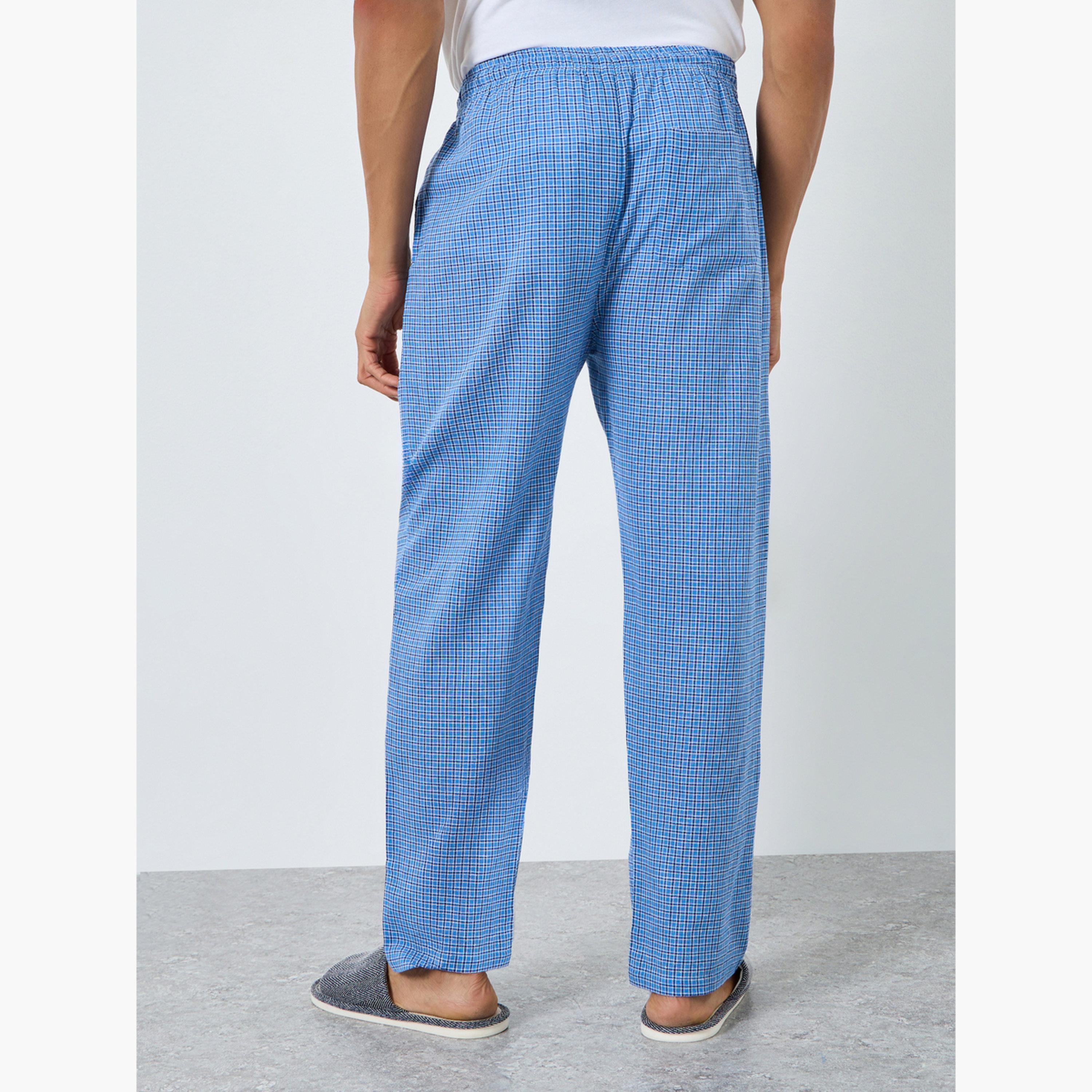 بنطال بيجاما كاروهات بقصة مريحة-men-clothing-nightwear-pyjamaandshorts-image-4
