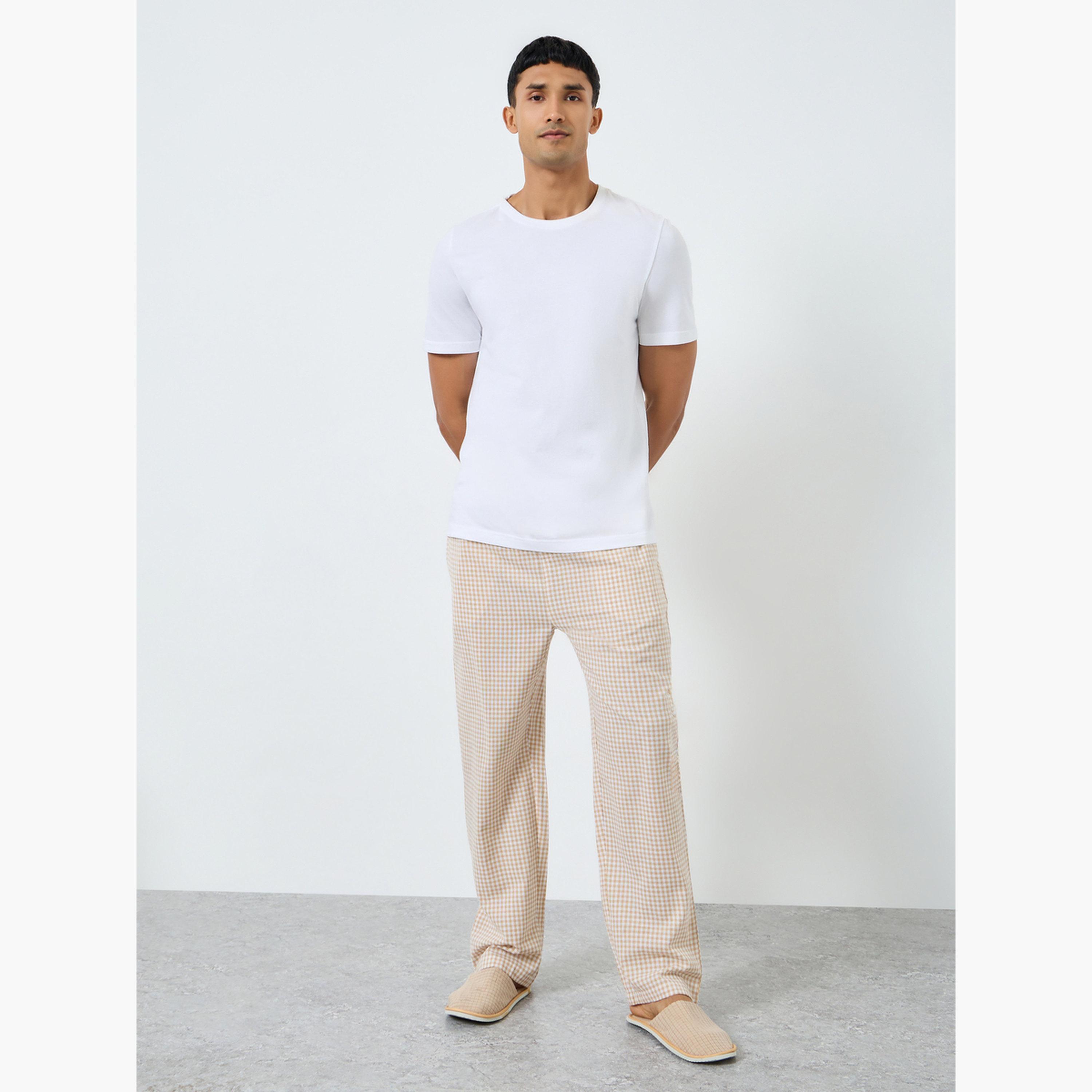 بنطال بيجاما كاروهات بقصة مريحة-men-clothing-nightwear-pyjamaandshorts-image-2