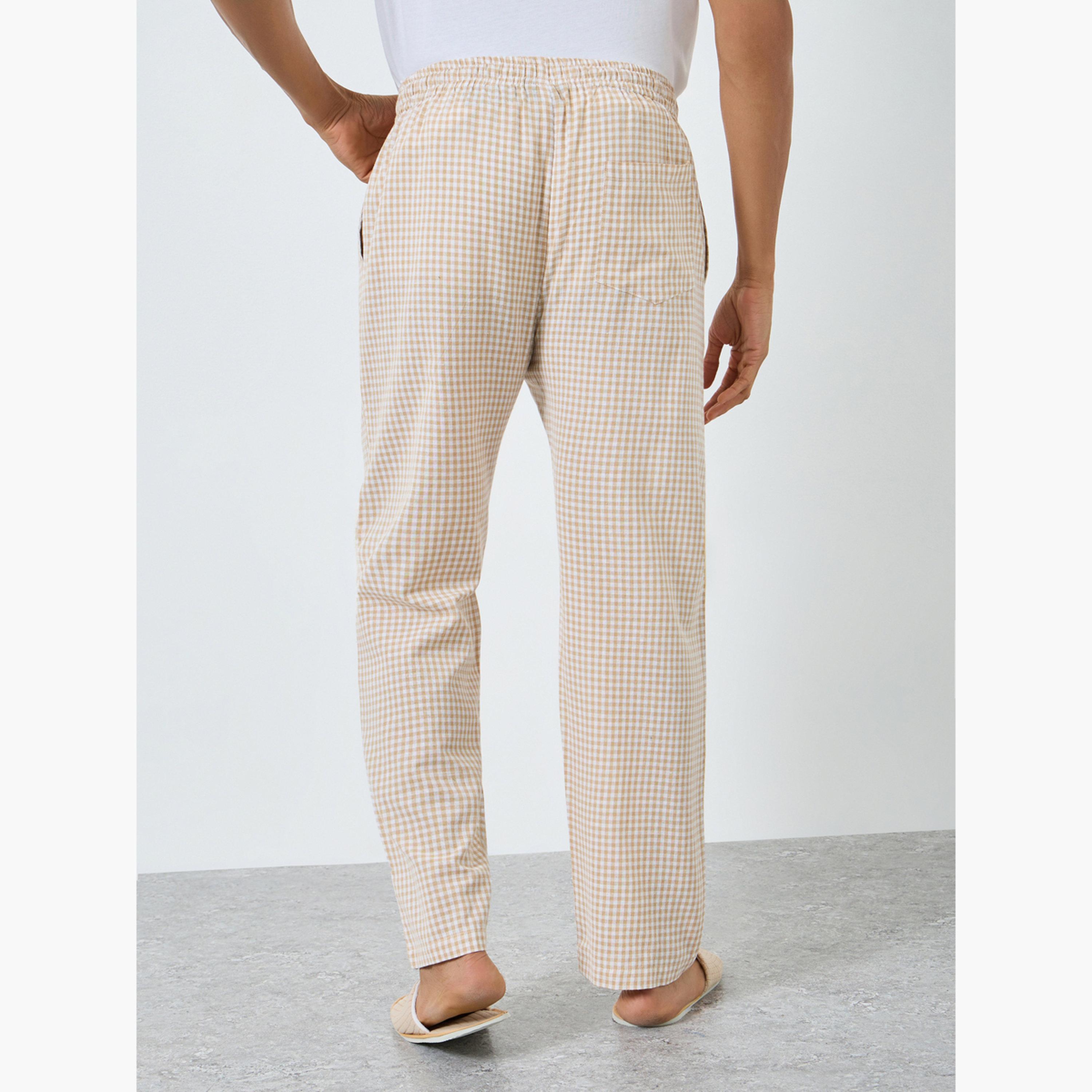 بنطال بيجاما كاروهات بقصة مريحة-men-clothing-nightwear-pyjamaandshorts-image-4