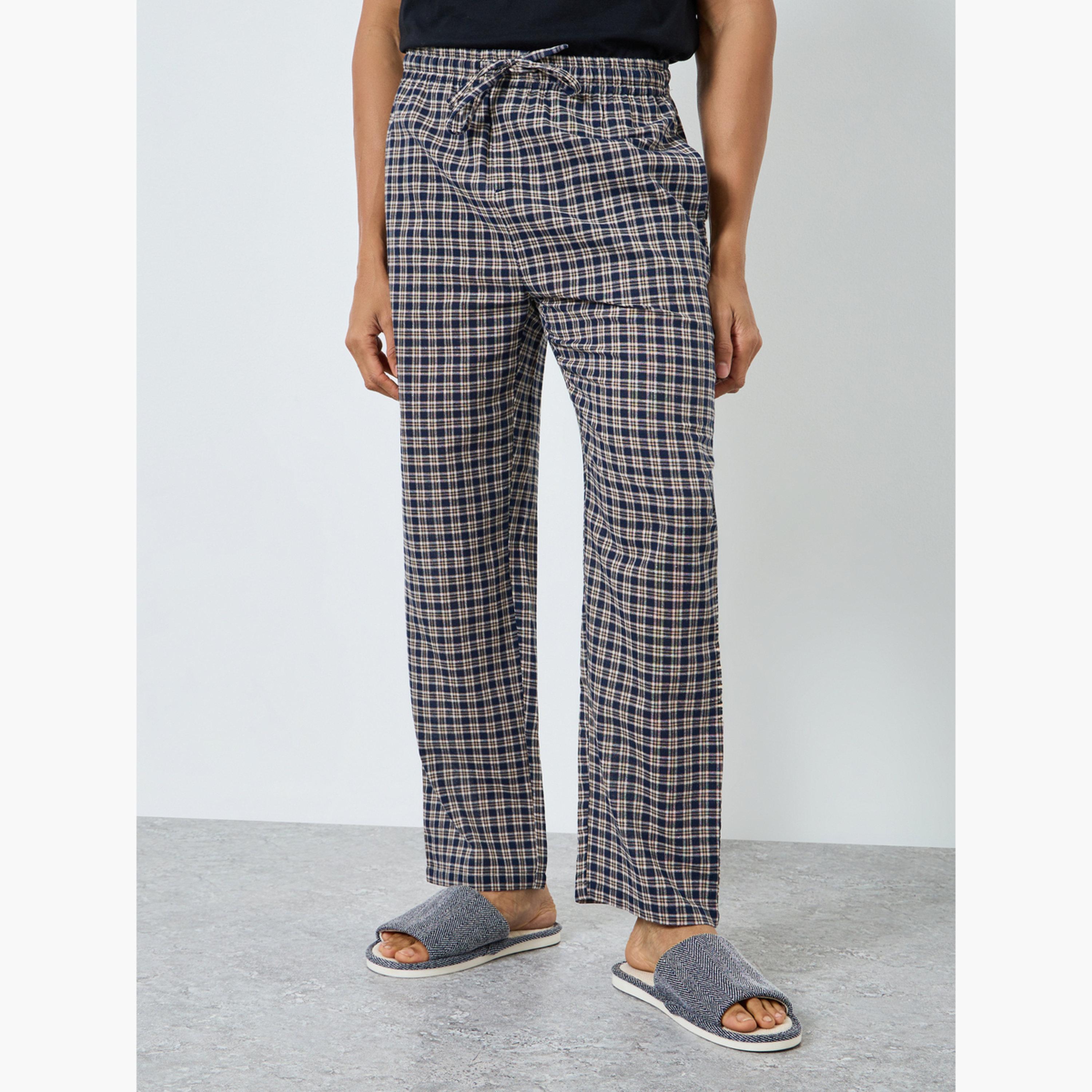Styli Men Checked Relaxed Fit Pyjama Bottom-men-clothing-nightwear-pyjamaandshorts-image-1