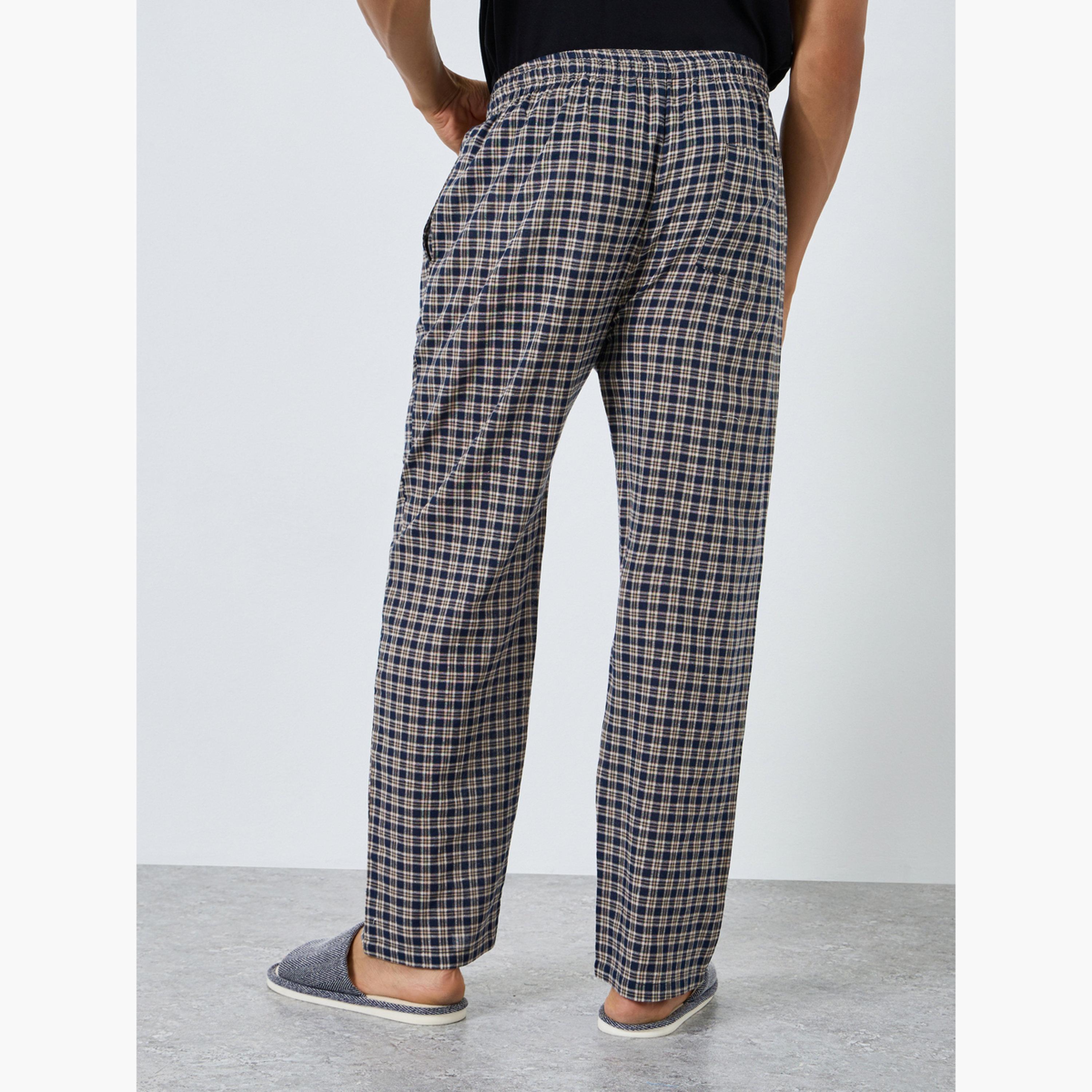 Styli Men Checked Relaxed Fit Pyjama Bottom-men-clothing-nightwear-pyjamaandshorts-image-4