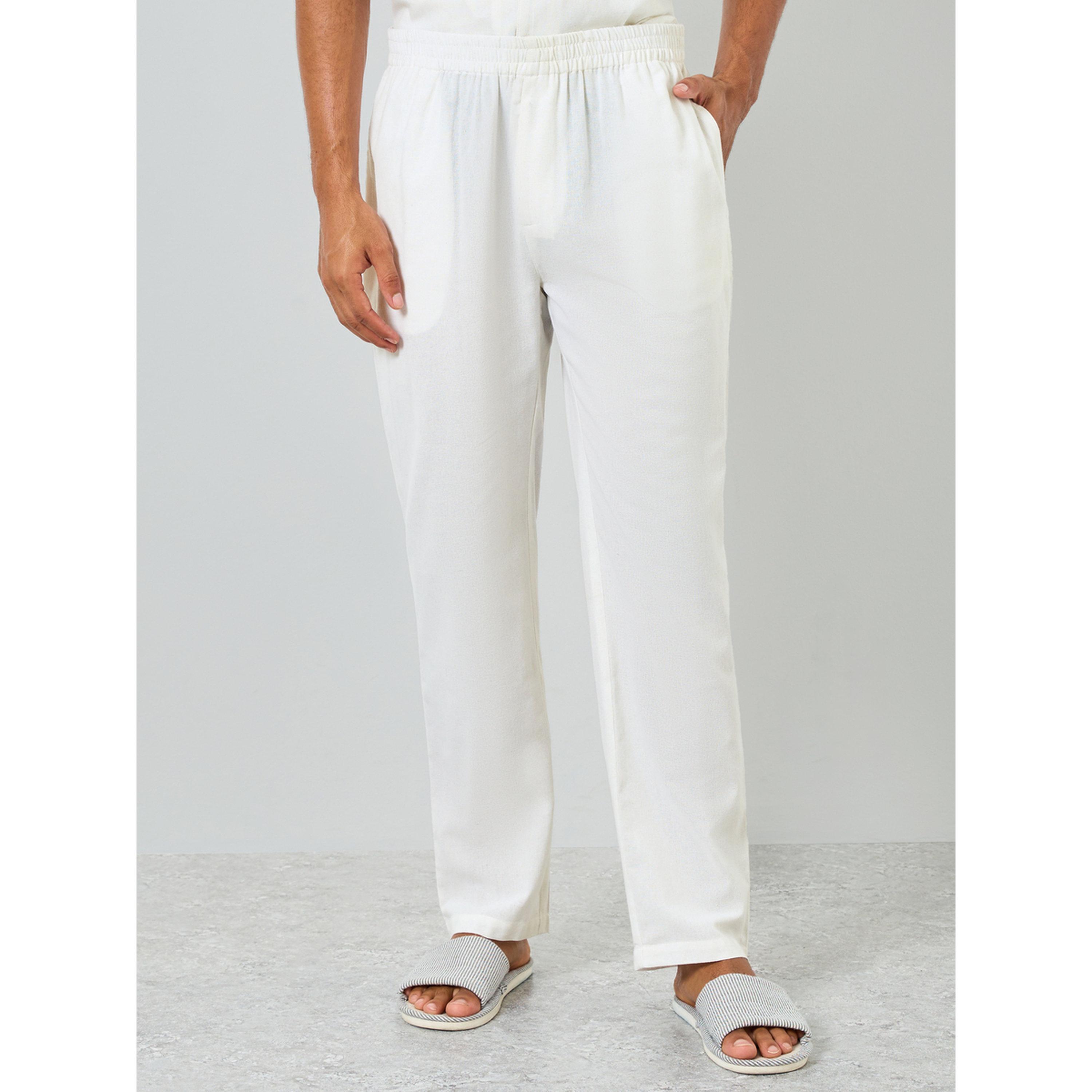 Styli Men White Cotton Relaxed Shirt and Pyjama Set-men-clothing-nightwear-sets-image-4