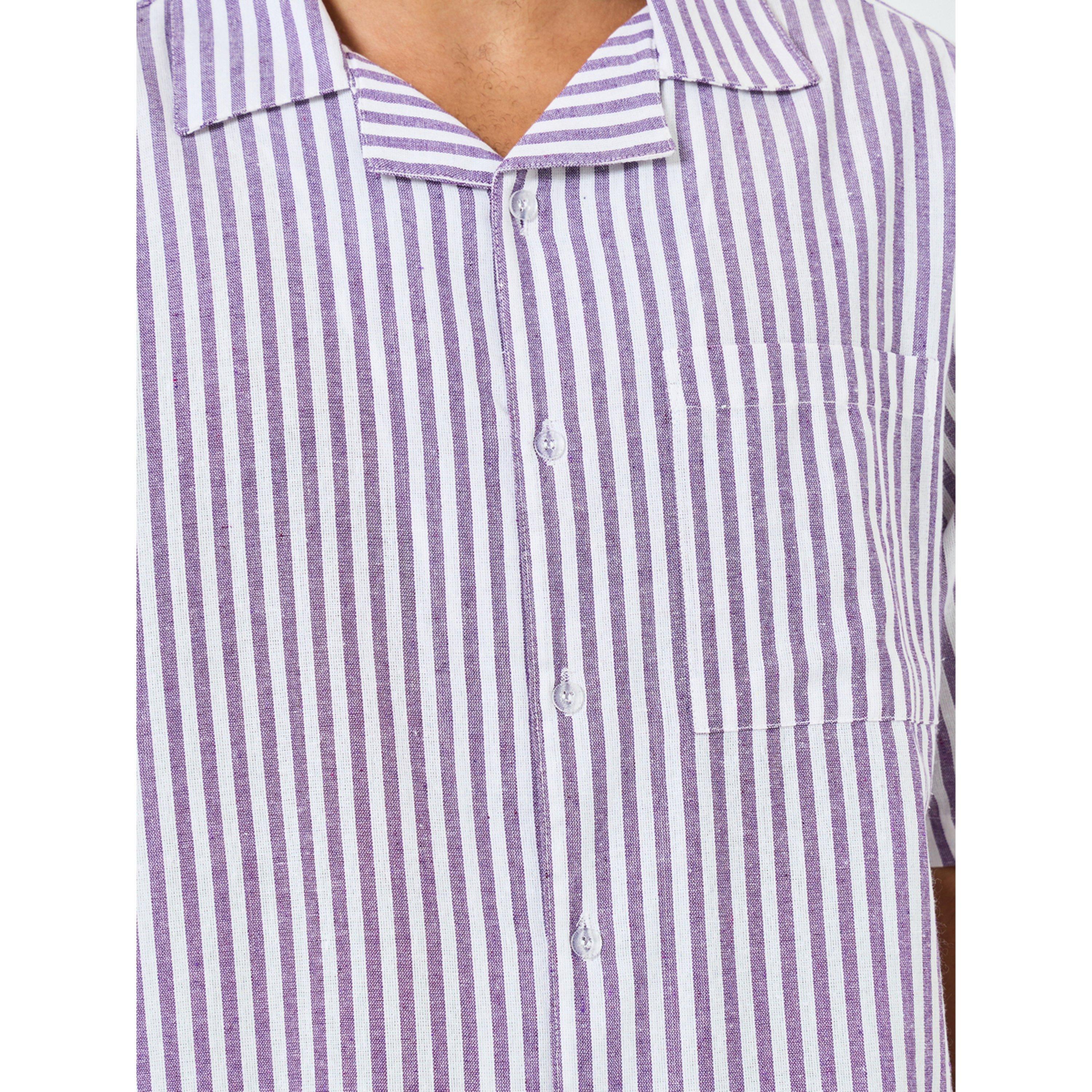 Styli Men Striped Cotton Relaxed Shirt and Pyjama Set-men-clothing-nightwear-sets-image-5