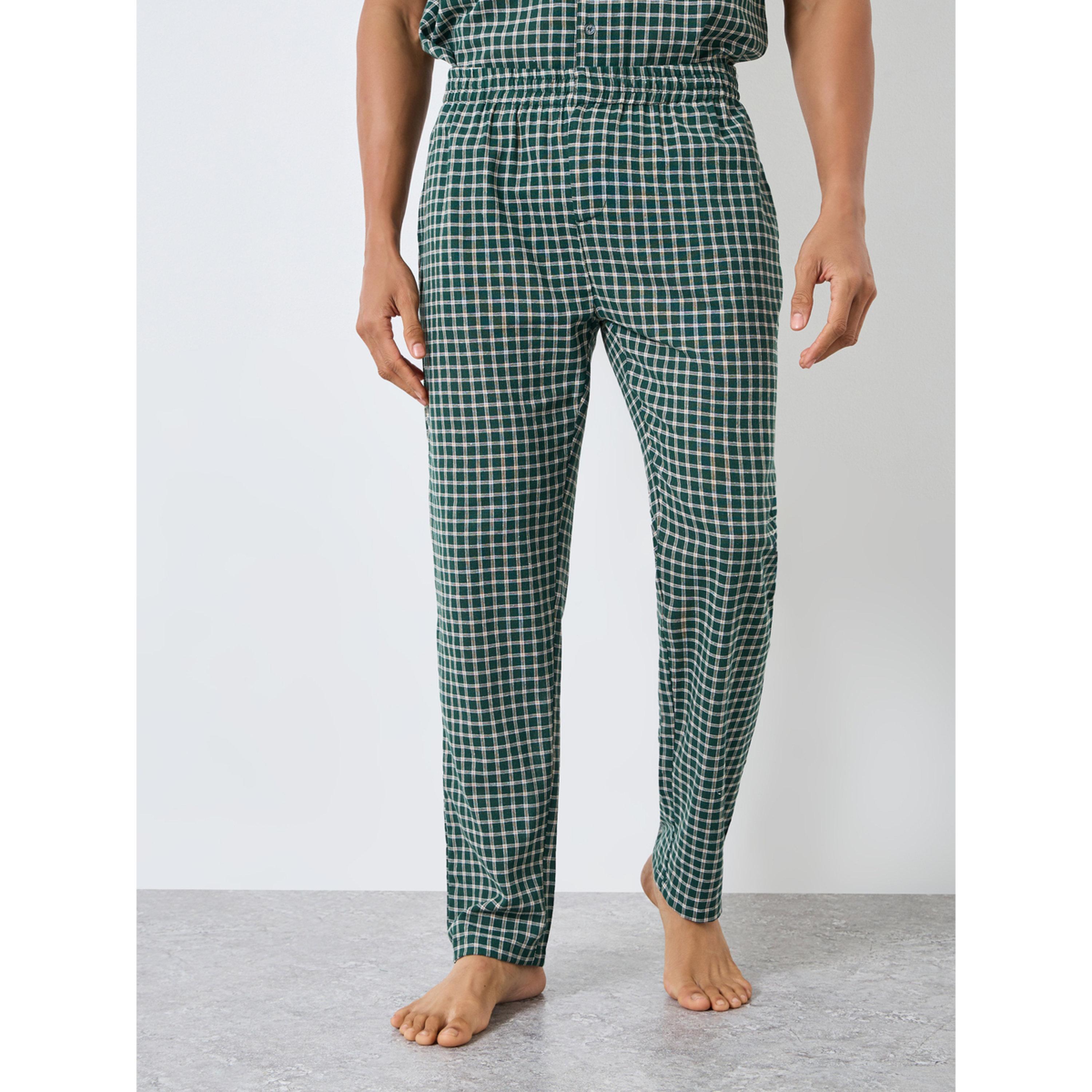 Styli Men Checked Cotton Relaxed Shirt and Pyjama Set-men-clothing-nightwear-sets-image-4