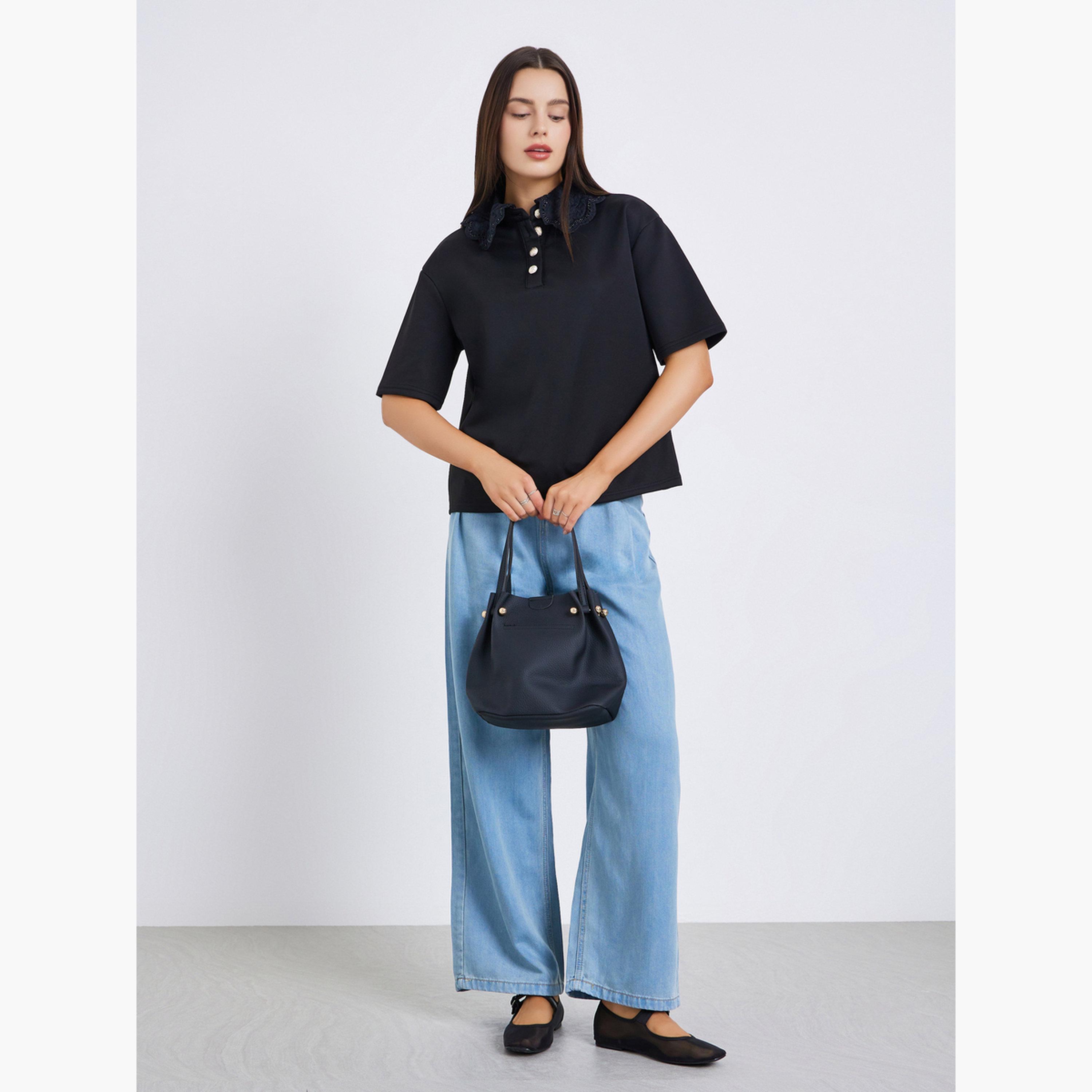 تيشيرت بولو بياقة دانتيل-women-clothing-tshirts-image-2