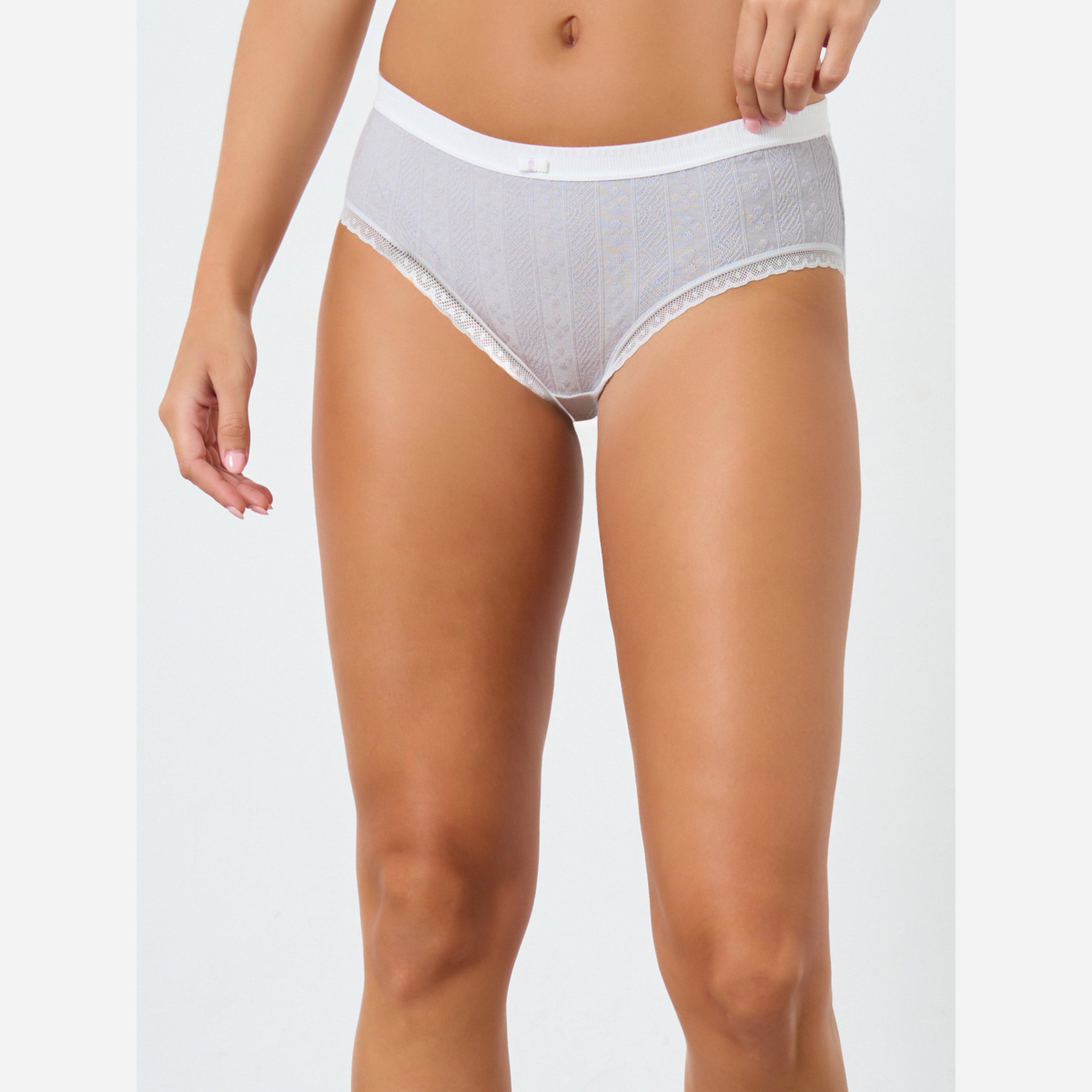 Styli Pack of 5 - Jacquard Hipster Brief with Bow Detail-women-clothing-lingerie-panties-image-2