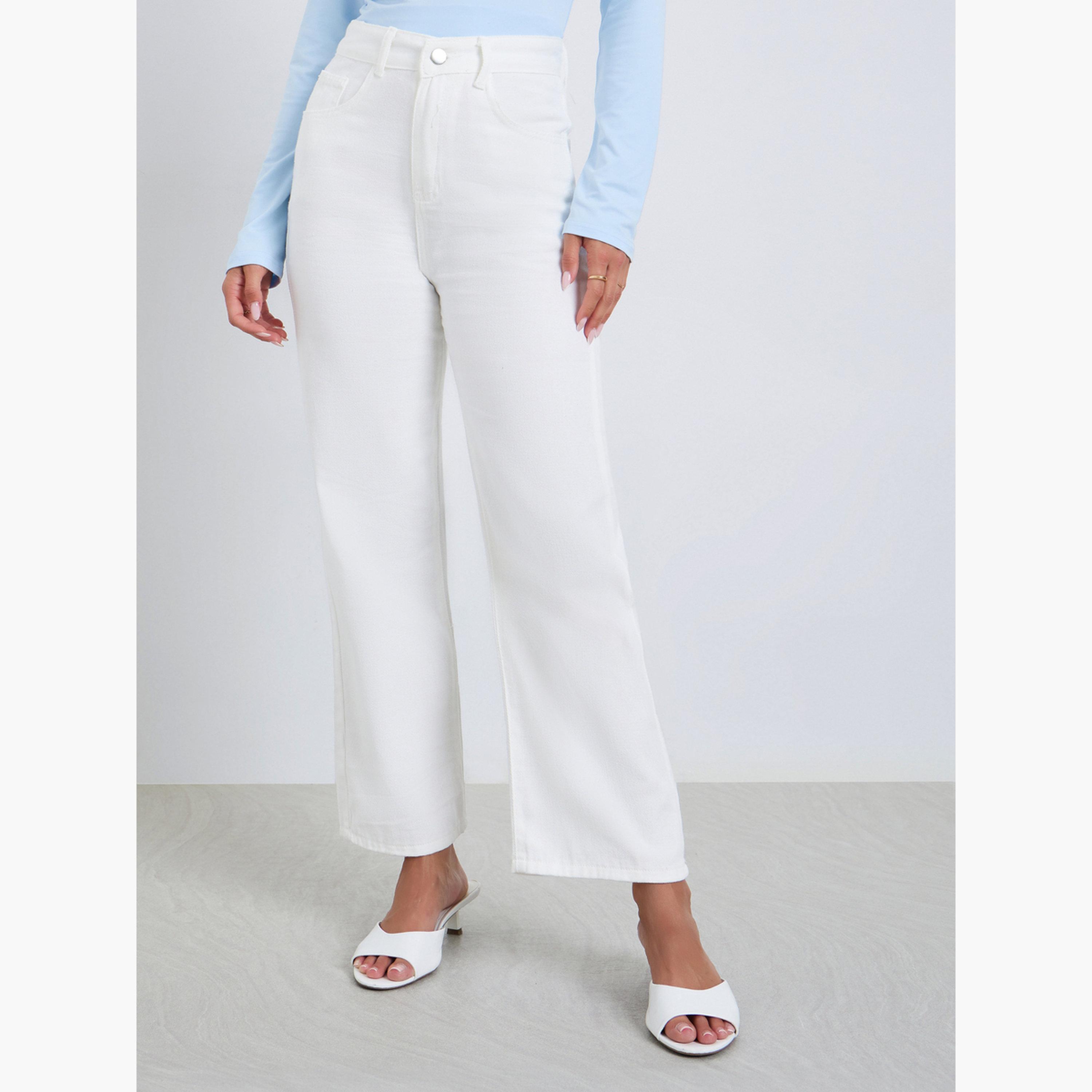 جينز بأرجل مستقيمة بخصر متوسط-women-clothing-bottoms-jeans-image-1