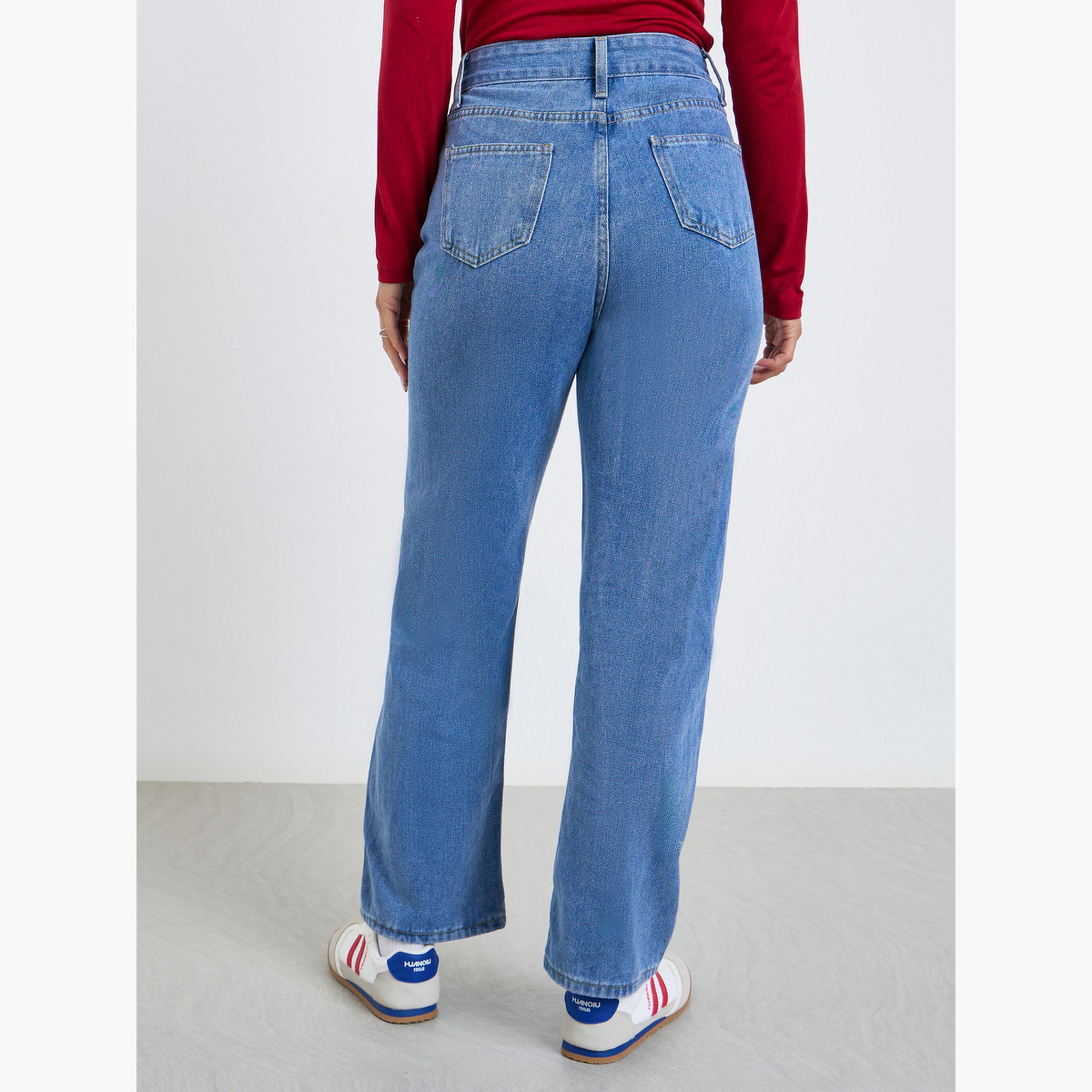 جينز بقصة فضفاضة بخصر متوسط-women-clothing-bottoms-jeans-image-4