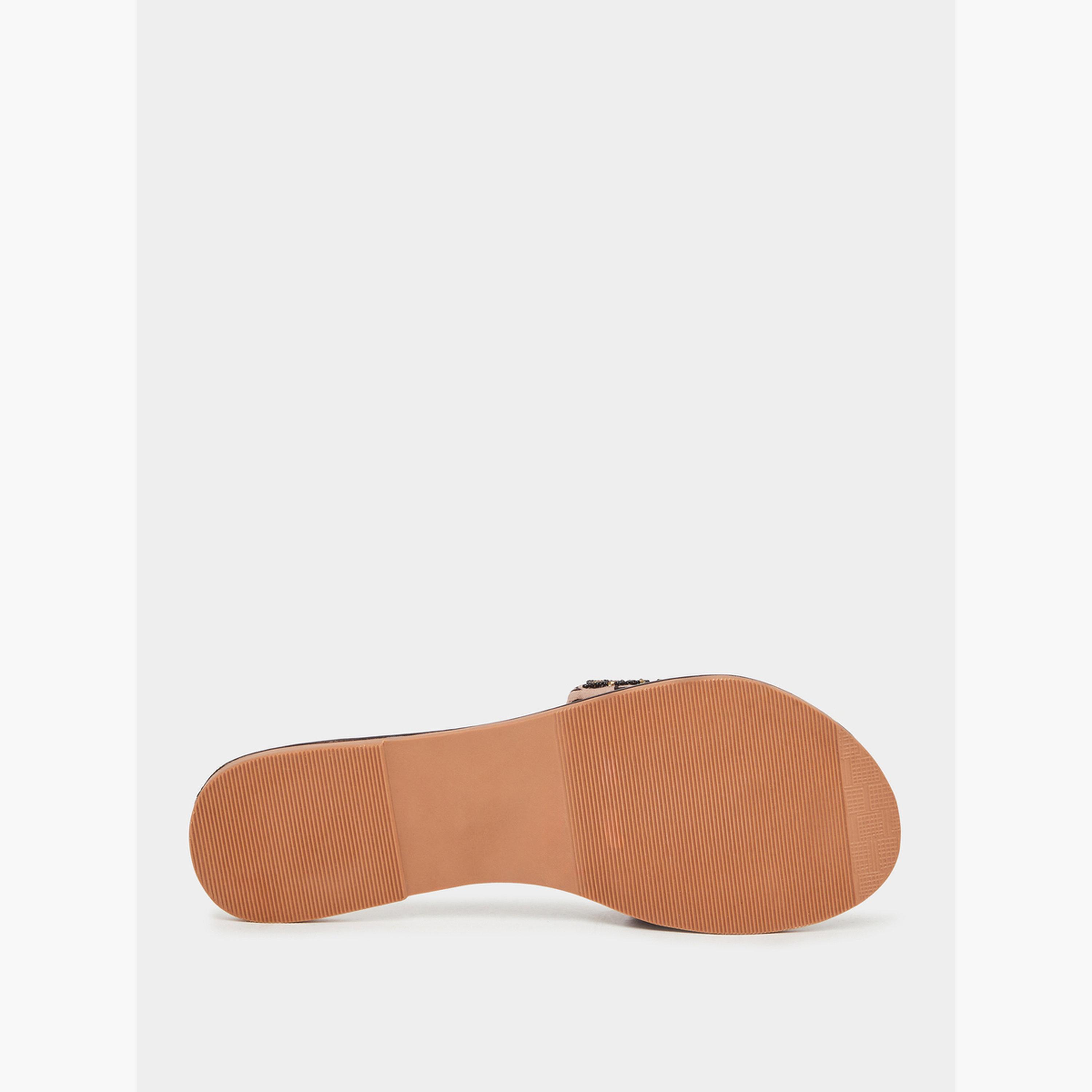 صندل فلات منمق-women-shoes-sandals-flats-image-6