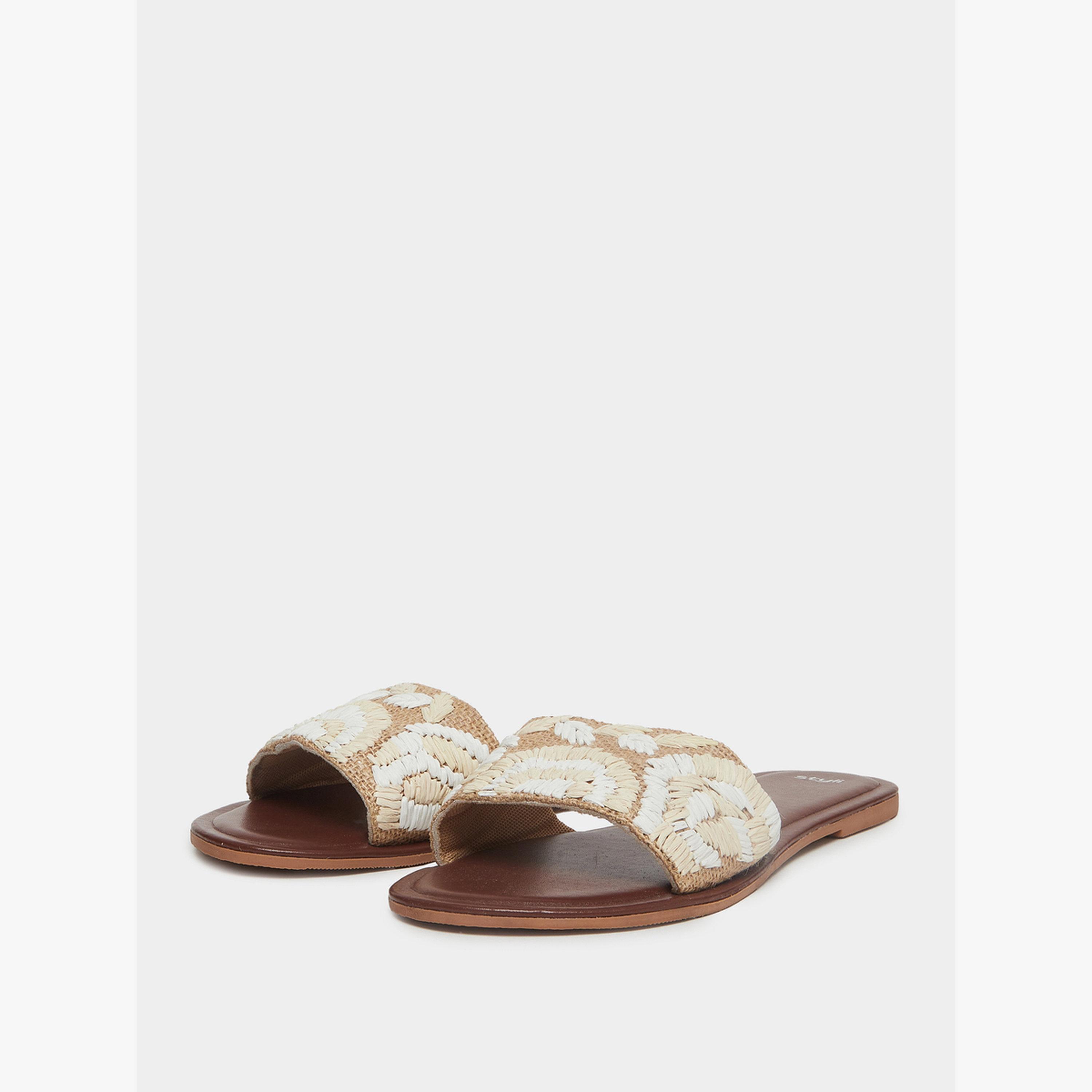 Styli Embellished Flat Sandals-women-shoes-sandals-flats-image-1