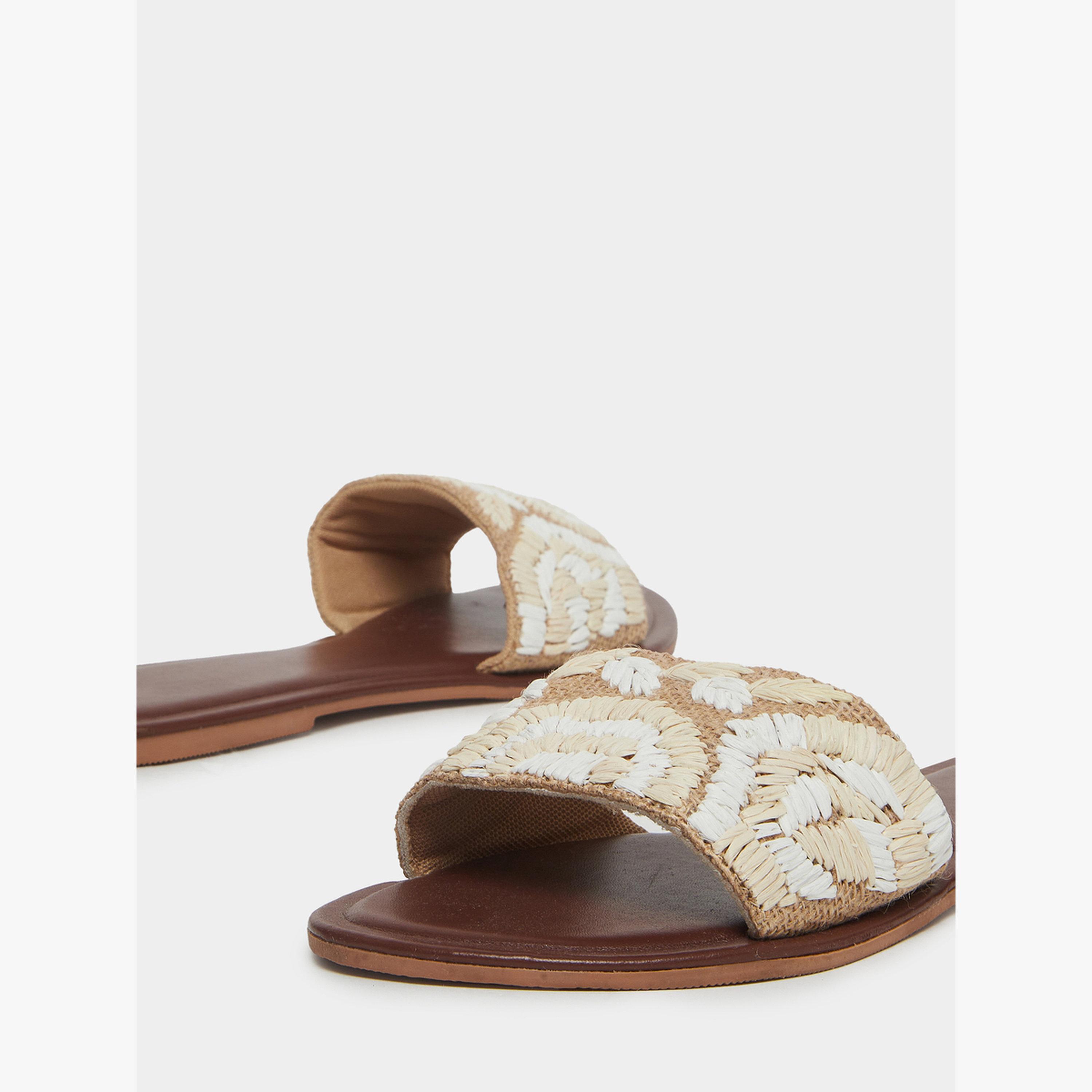 Styli Embellished Flat Sandals-women-shoes-sandals-flats-image-4