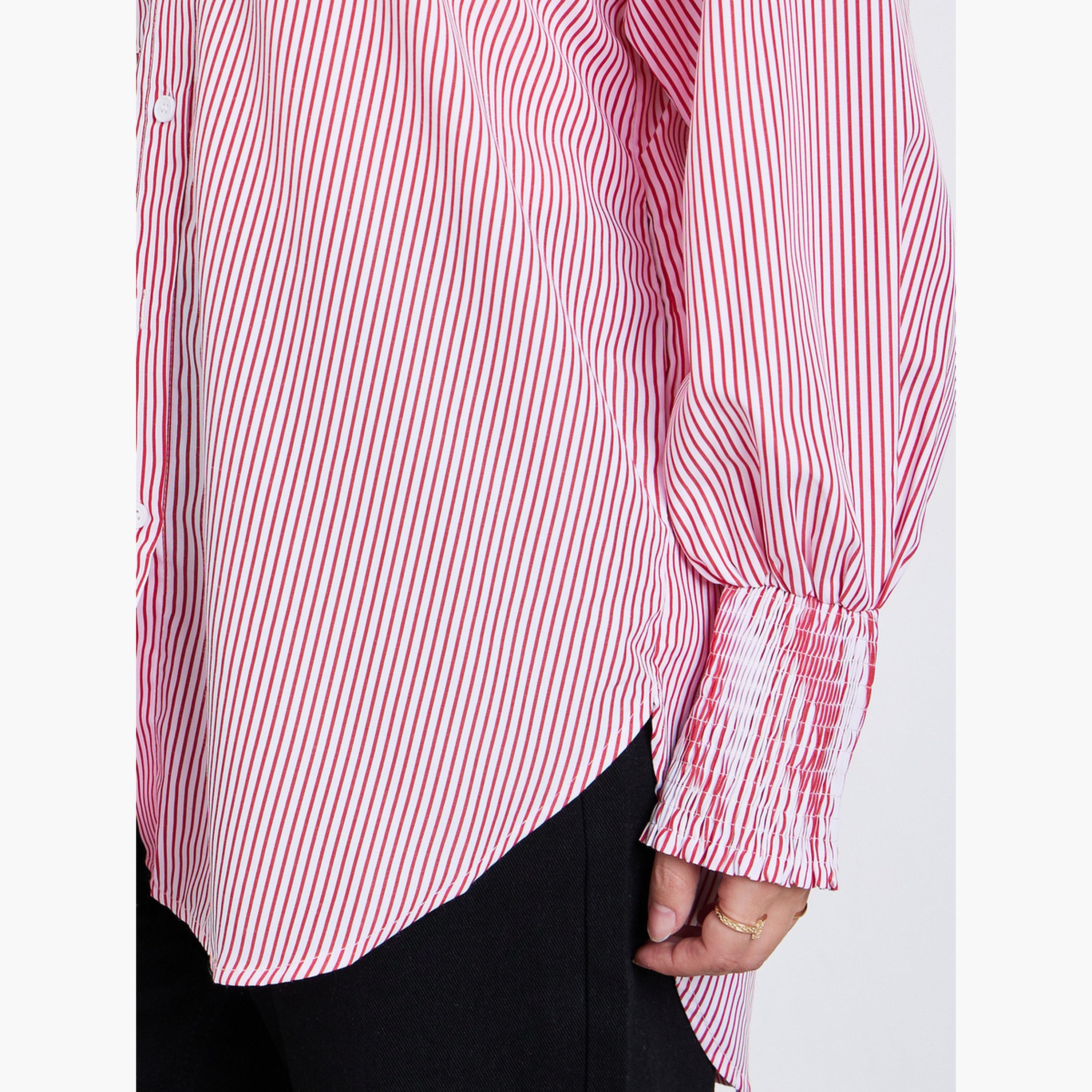 بلوزة مخططة بقصة واسعة-women-clothing-shirtsandblouses-shirts-image-3