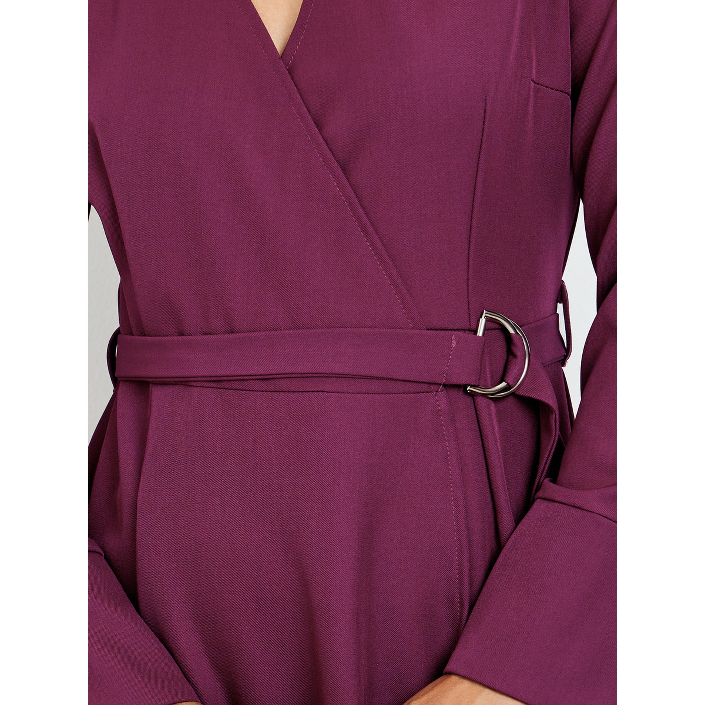 فستان ميدي ملفوف بأكمام طويلة-women-clothing-dresses-image-5