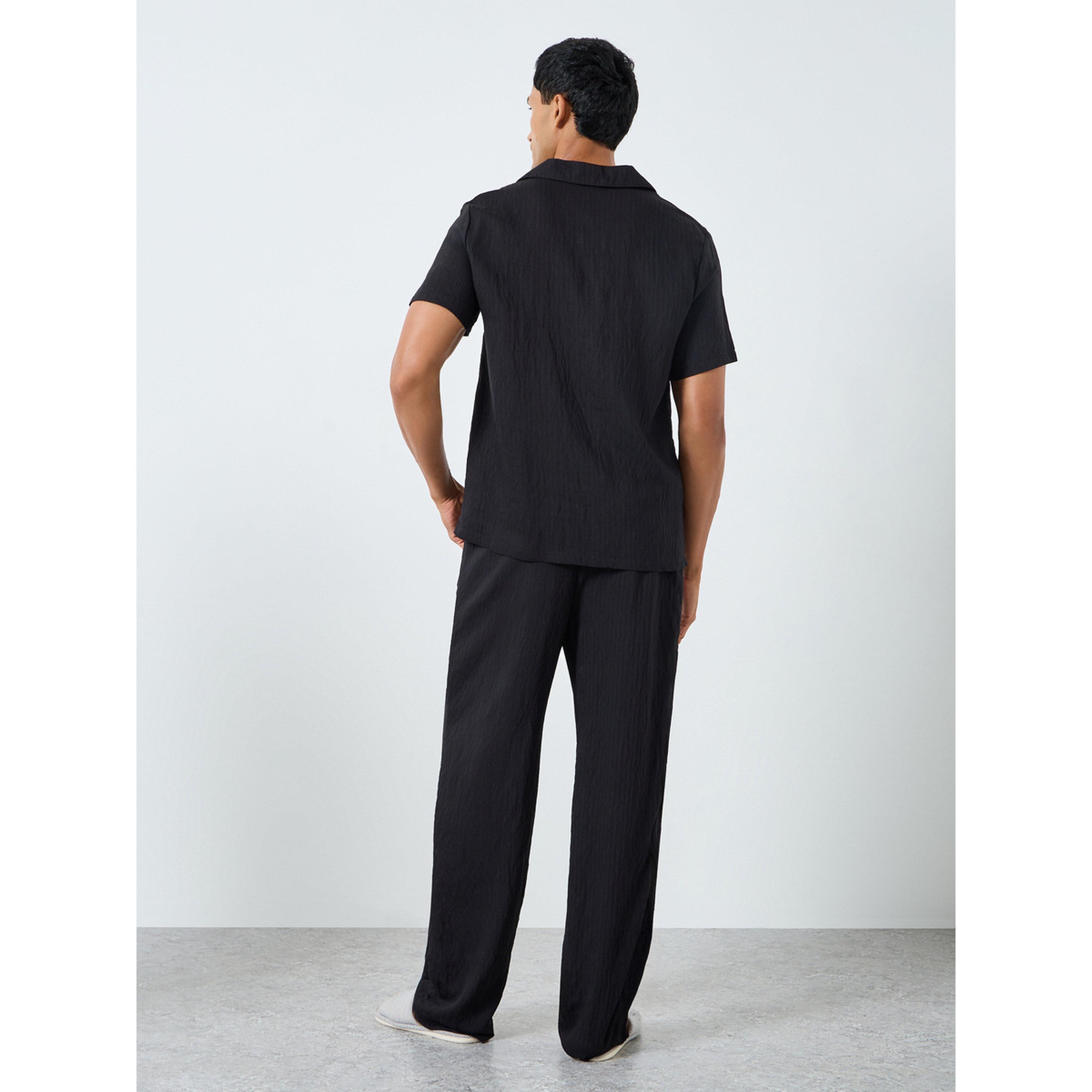 Styli Men Relaxed Fit Short Sleeve Shirt and Pyjama Set-men-clothing-nightwear-sets-image-3