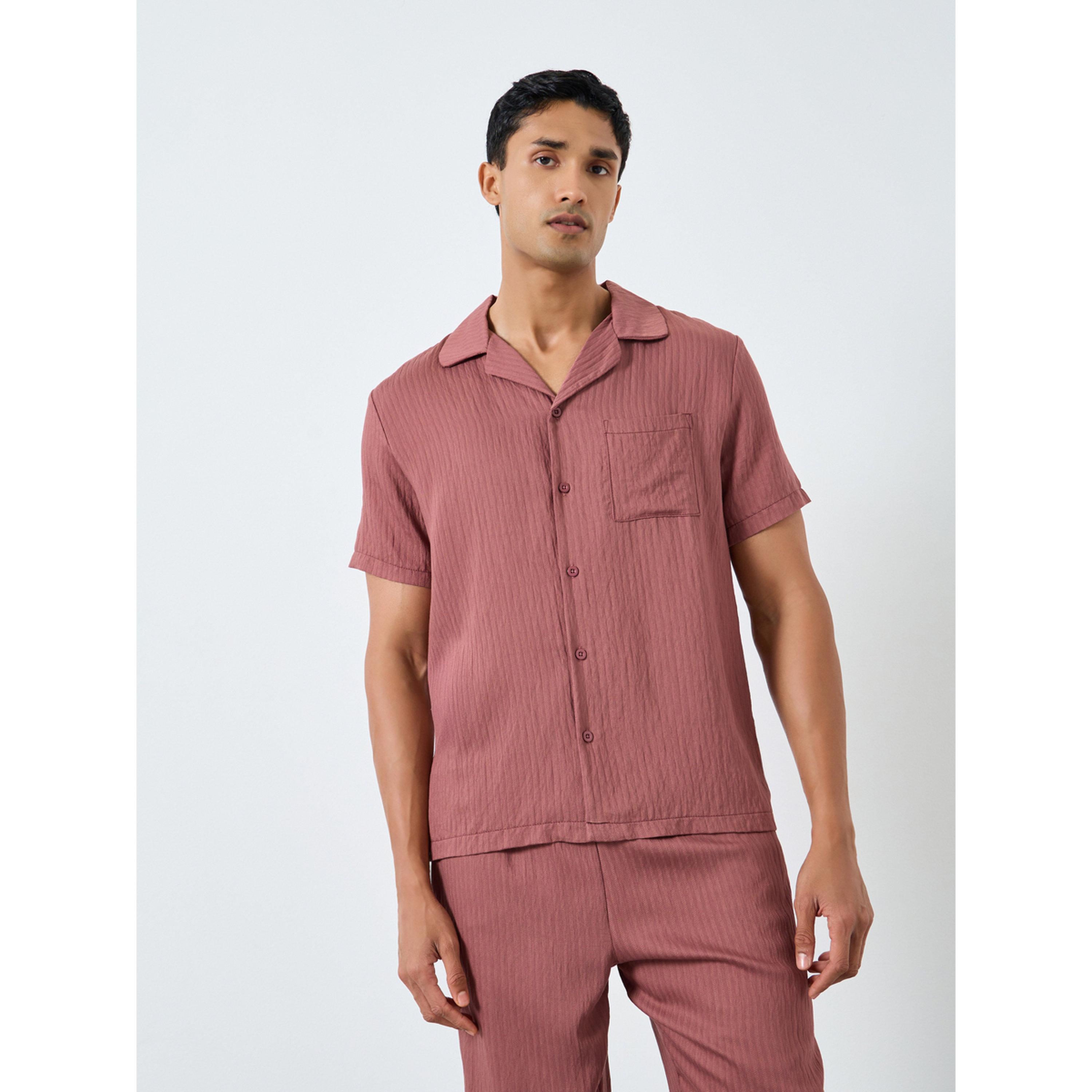 Styli Men Relaxed Fit Short Sleeve Shirt and Pyjama Set-men-clothing-nightwear-sets-image-3