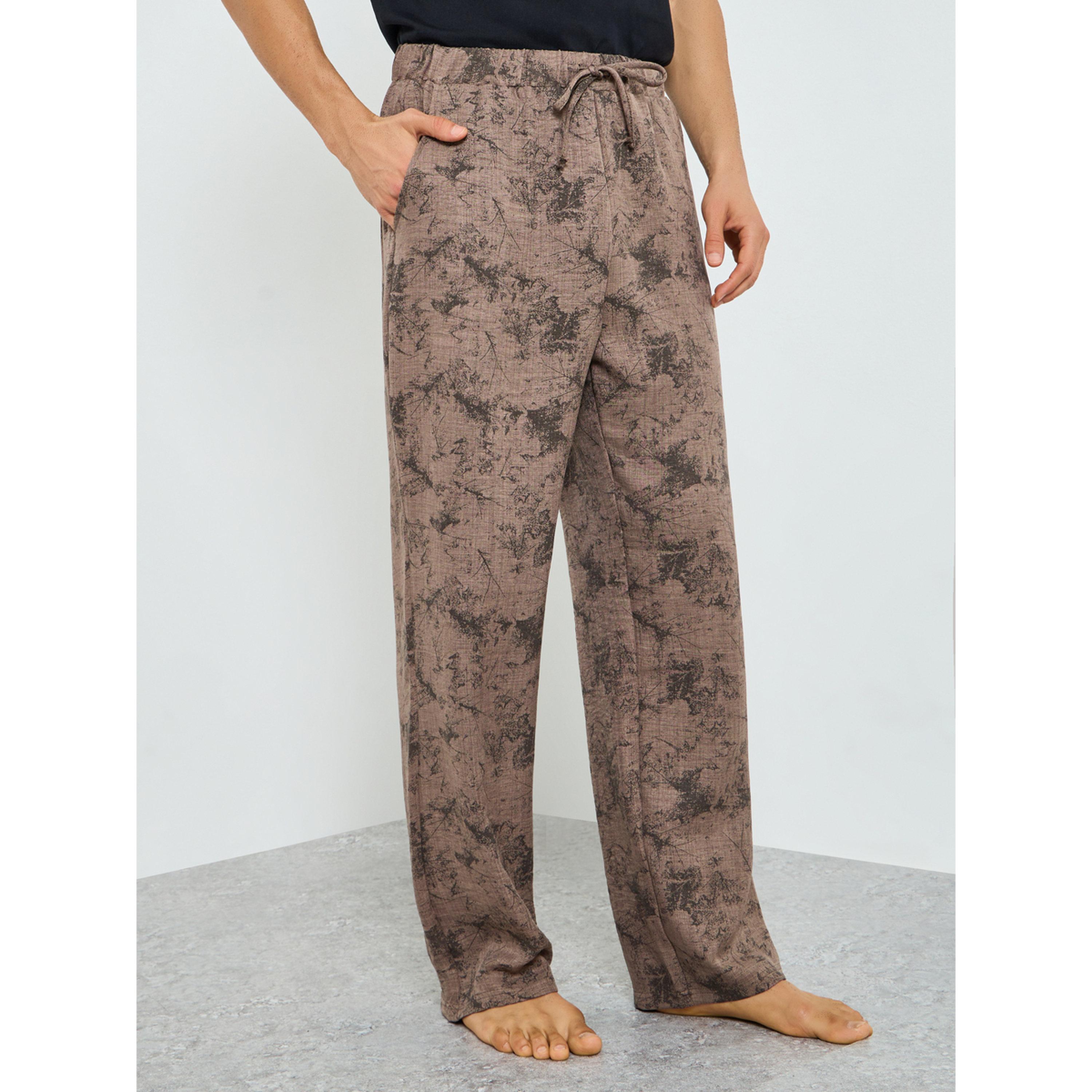 Styli Men Brown Relaxed Fit Printed Pyjama Pants-men-clothing-nightwear-pyjamaandshorts-image-1