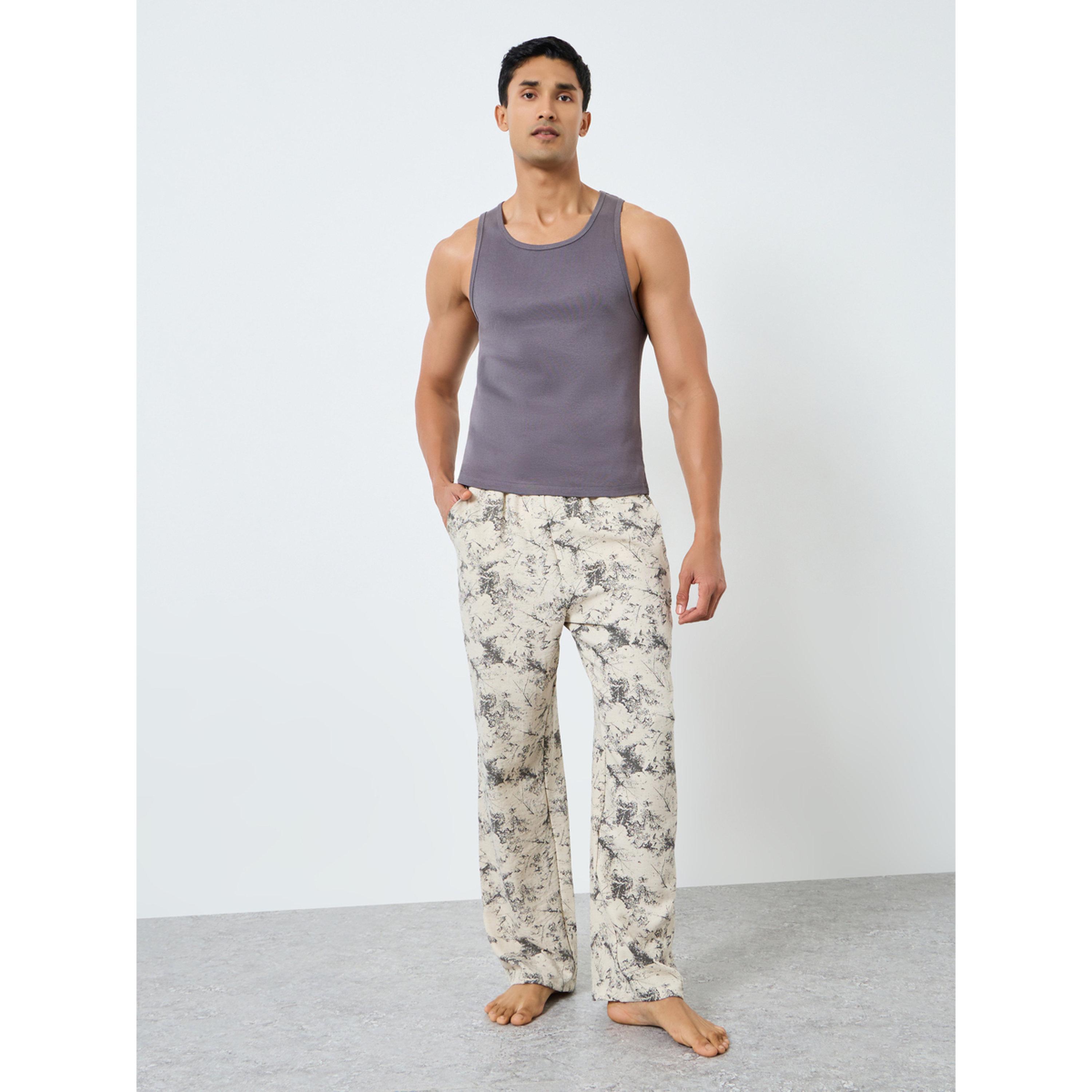 بنطال بيجاما مطبع بقصة مريحة-men-clothing-nightwear-pyjamaandshorts-image-2