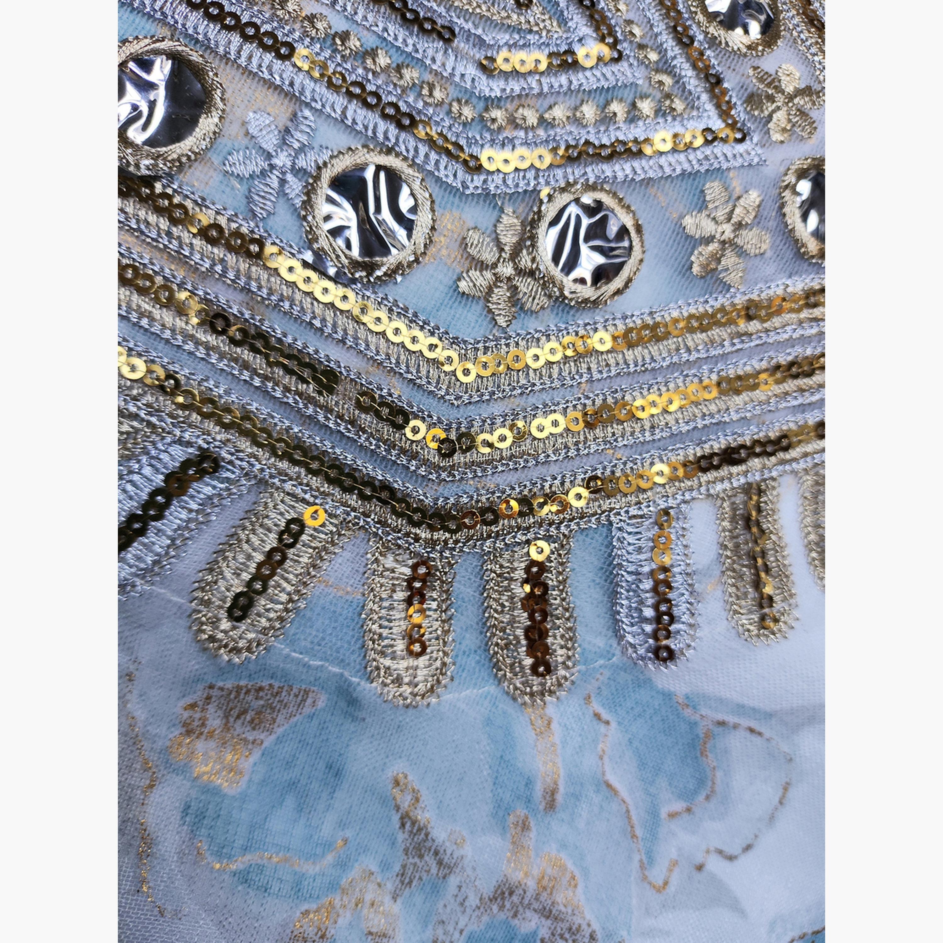 Take Two Women Floral Printed Sequins Embellished Jalabiya-women-arabicclothing-jalabiyas-image-6