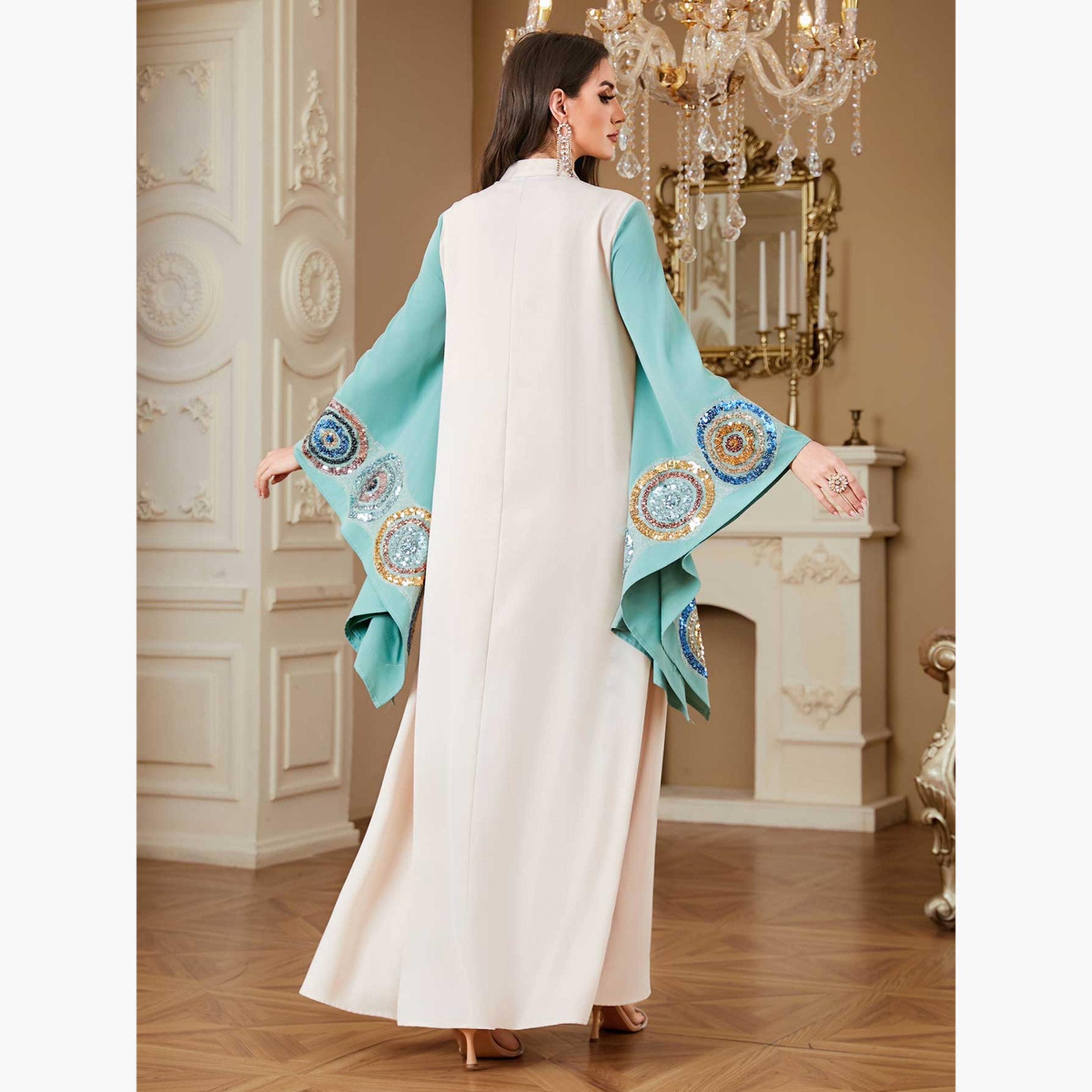 Take Two Women Sequin Patch Detail Butterfly Sleeve Jalabiya-women-arabicclothing-jalabiyas-image-6