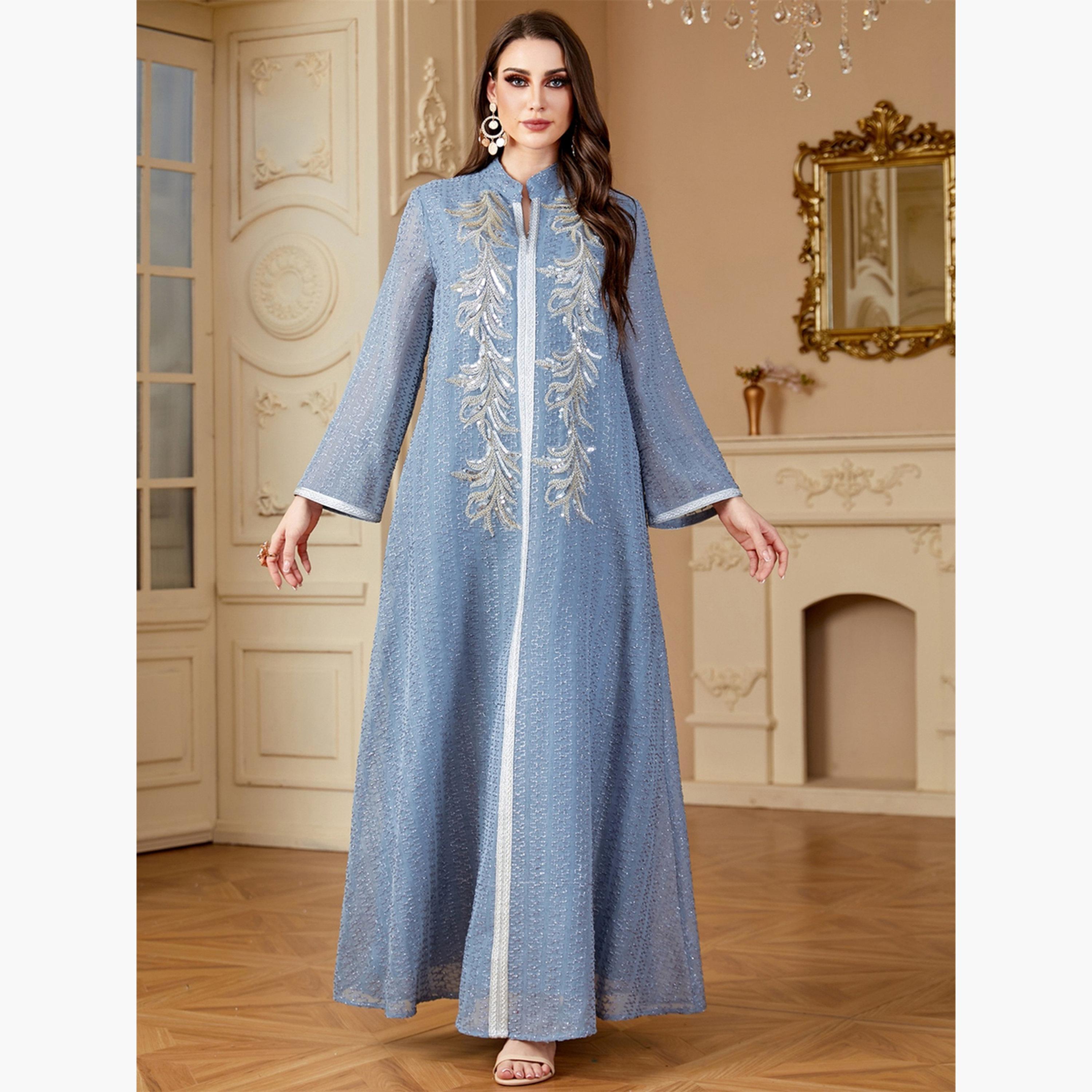 جلابية مزينة بقطع وبنقوش-women-arabicclothing-jalabiyas-image-2