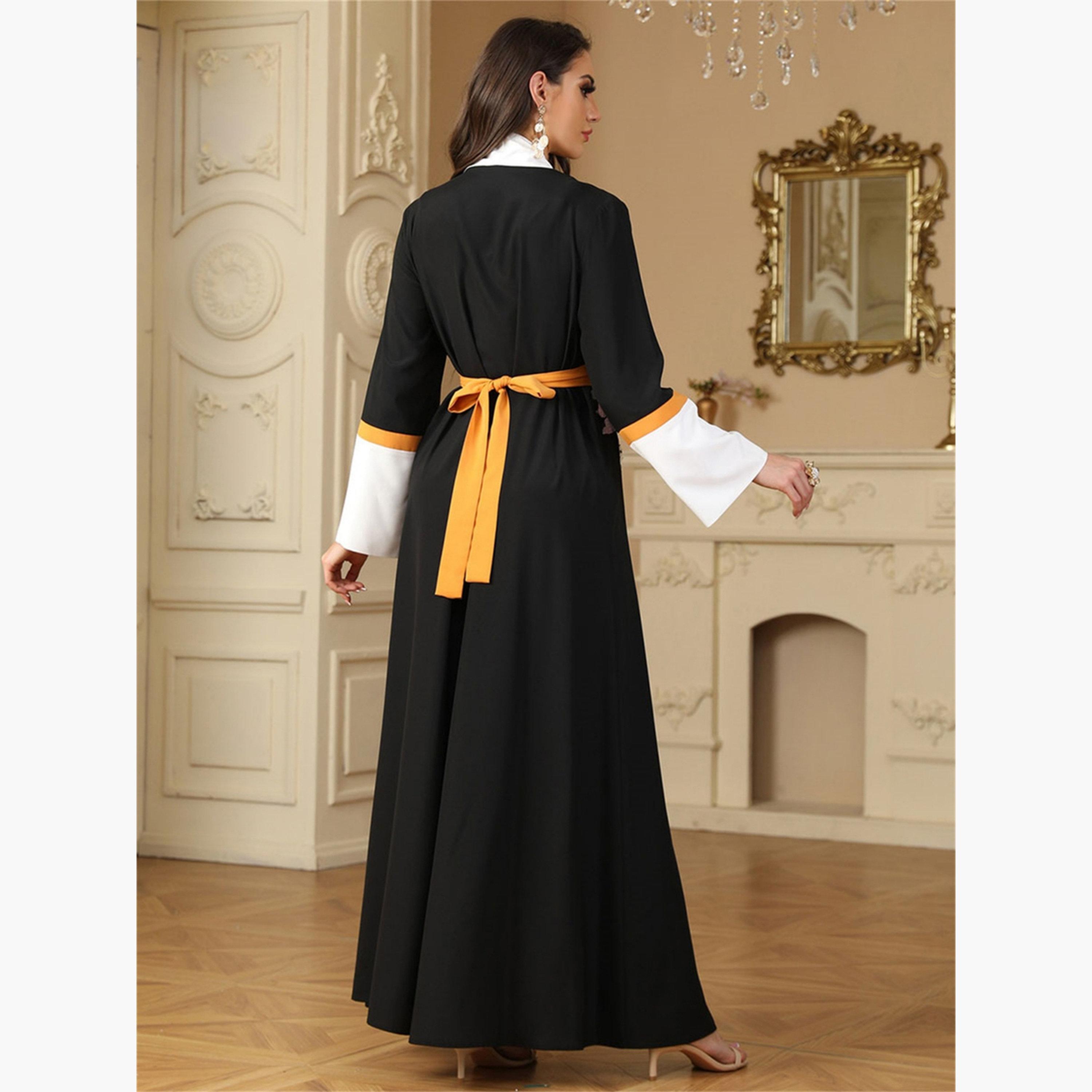 جلابية مطرزة بالزهور ومزينة بحزام-women-arabicclothing-jalabiyas-image-6