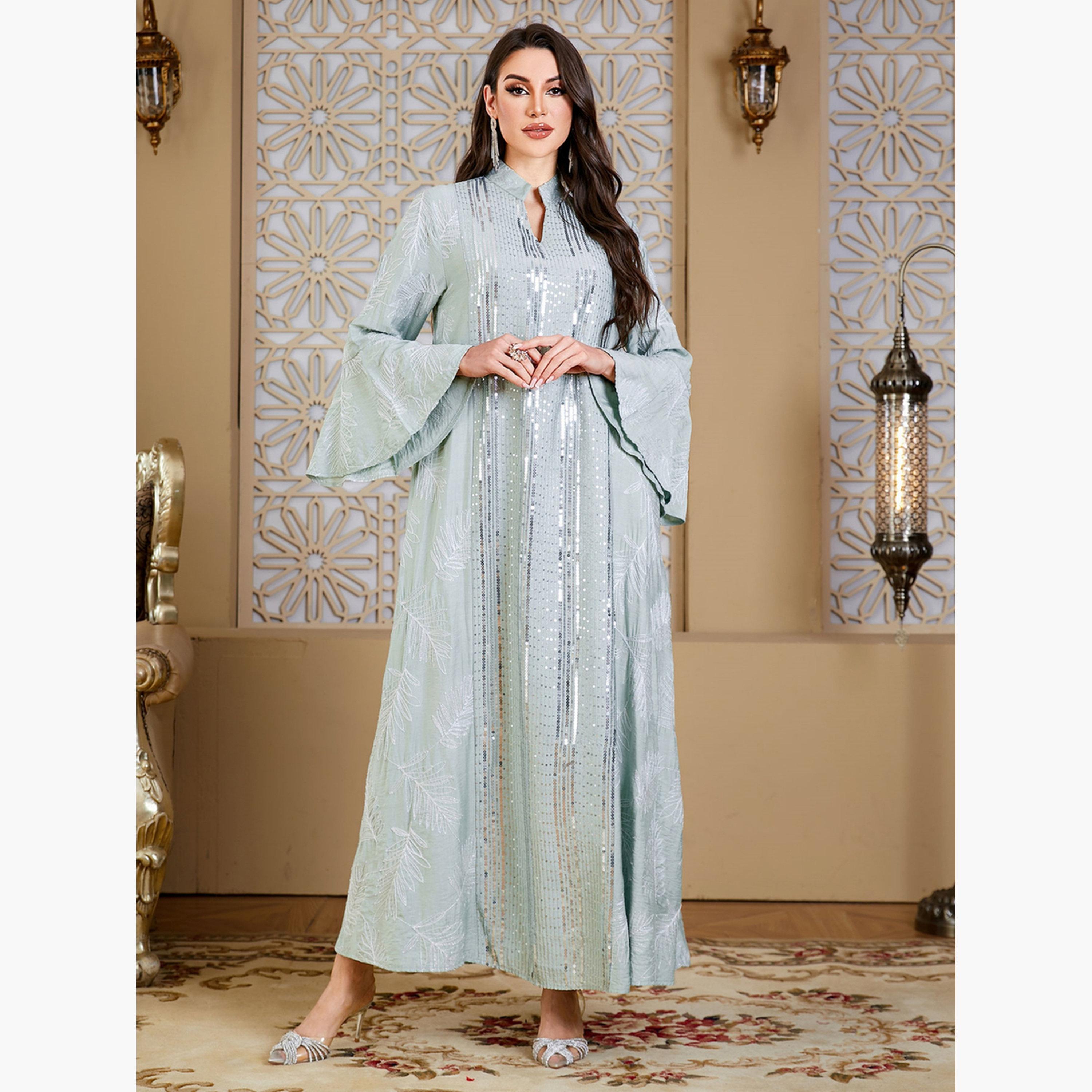 جلابية مزخرفة ومزينة-women-arabicclothing-jalabiyas-image-4